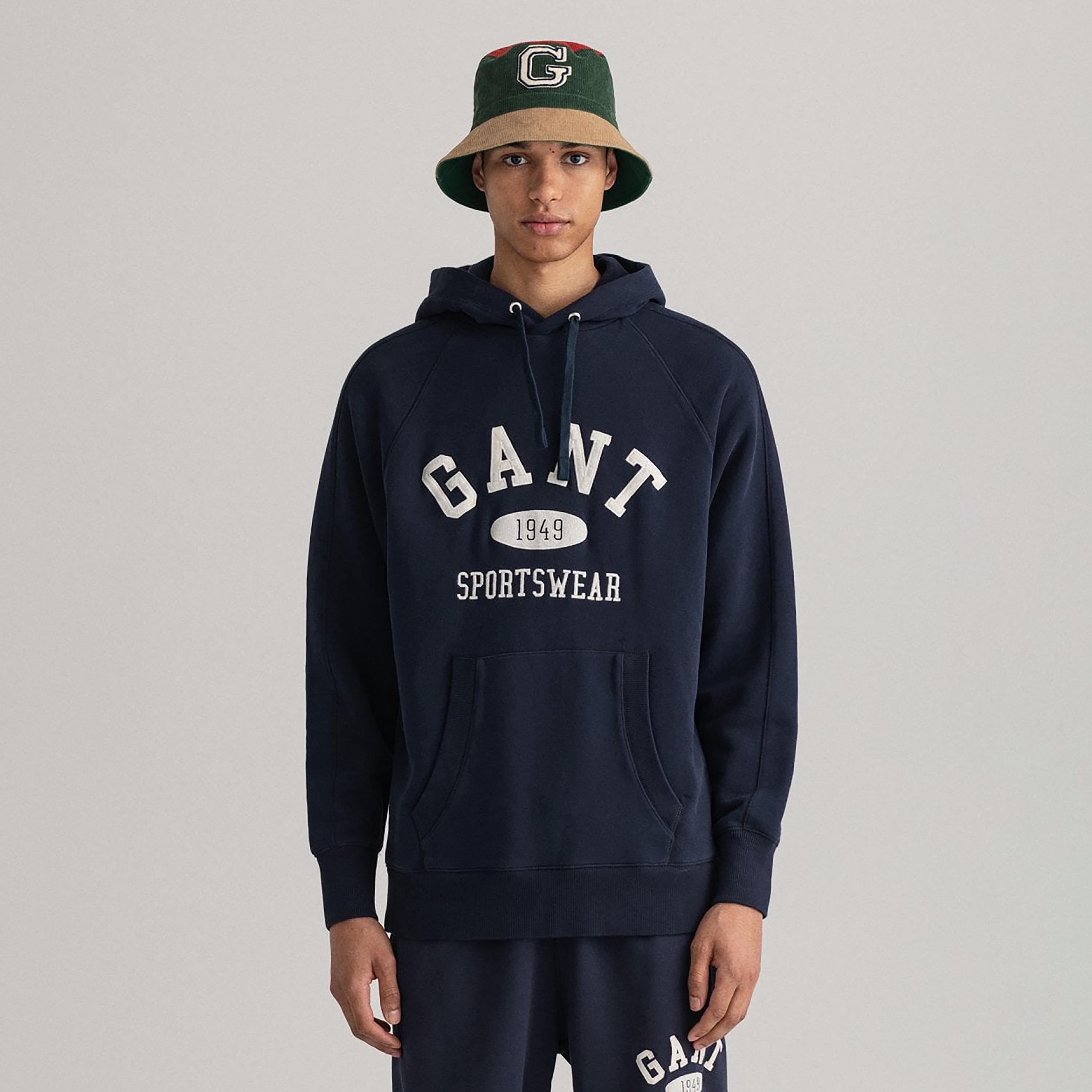 Gant Applique Hoodie with Kangaroo Pocket-men-winterwear-hoodiesandsweatshirts-image-1