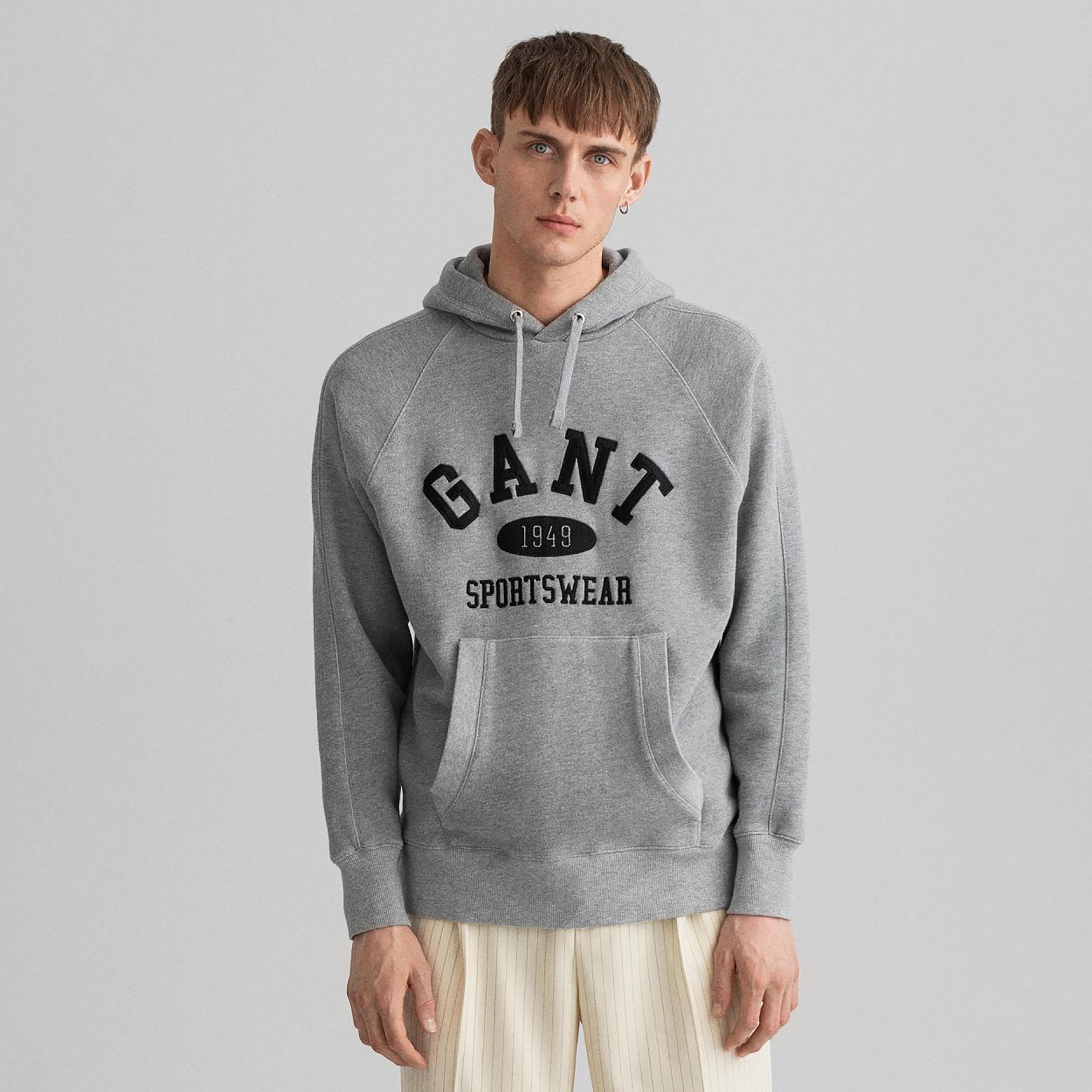 Gant Applique Hoodie with Kangaroo Pocket-men-winterwear-hoodiesandsweatshirts-image-1