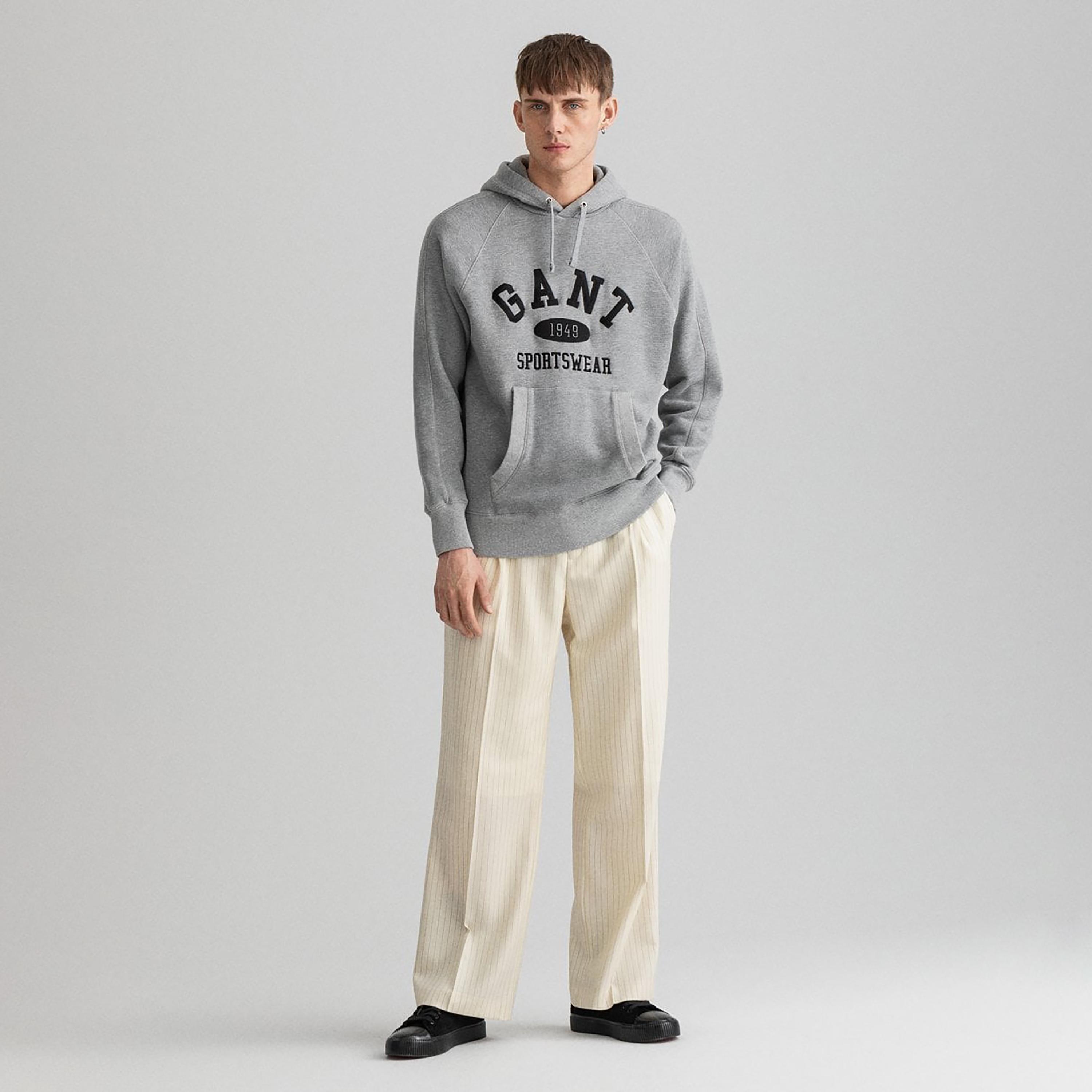 Gant Applique Hoodie with Kangaroo Pocket-men-winterwear-hoodiesandsweatshirts-image-2
