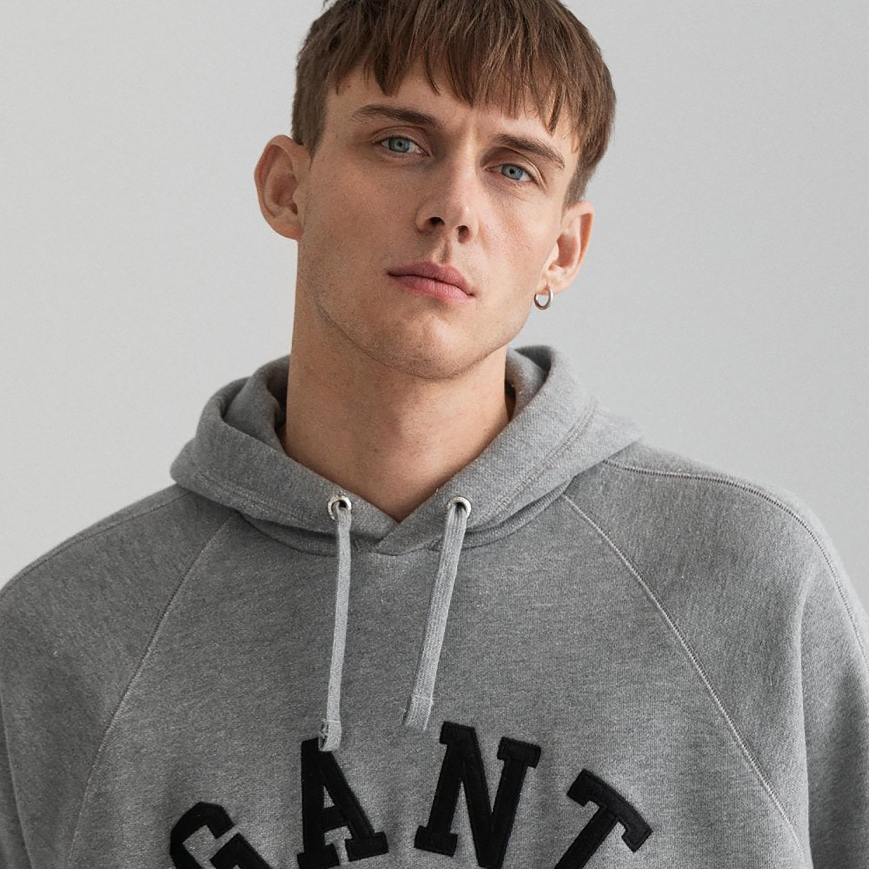 Gant Applique Hoodie with Kangaroo Pocket-men-winterwear-hoodiesandsweatshirts-image-3