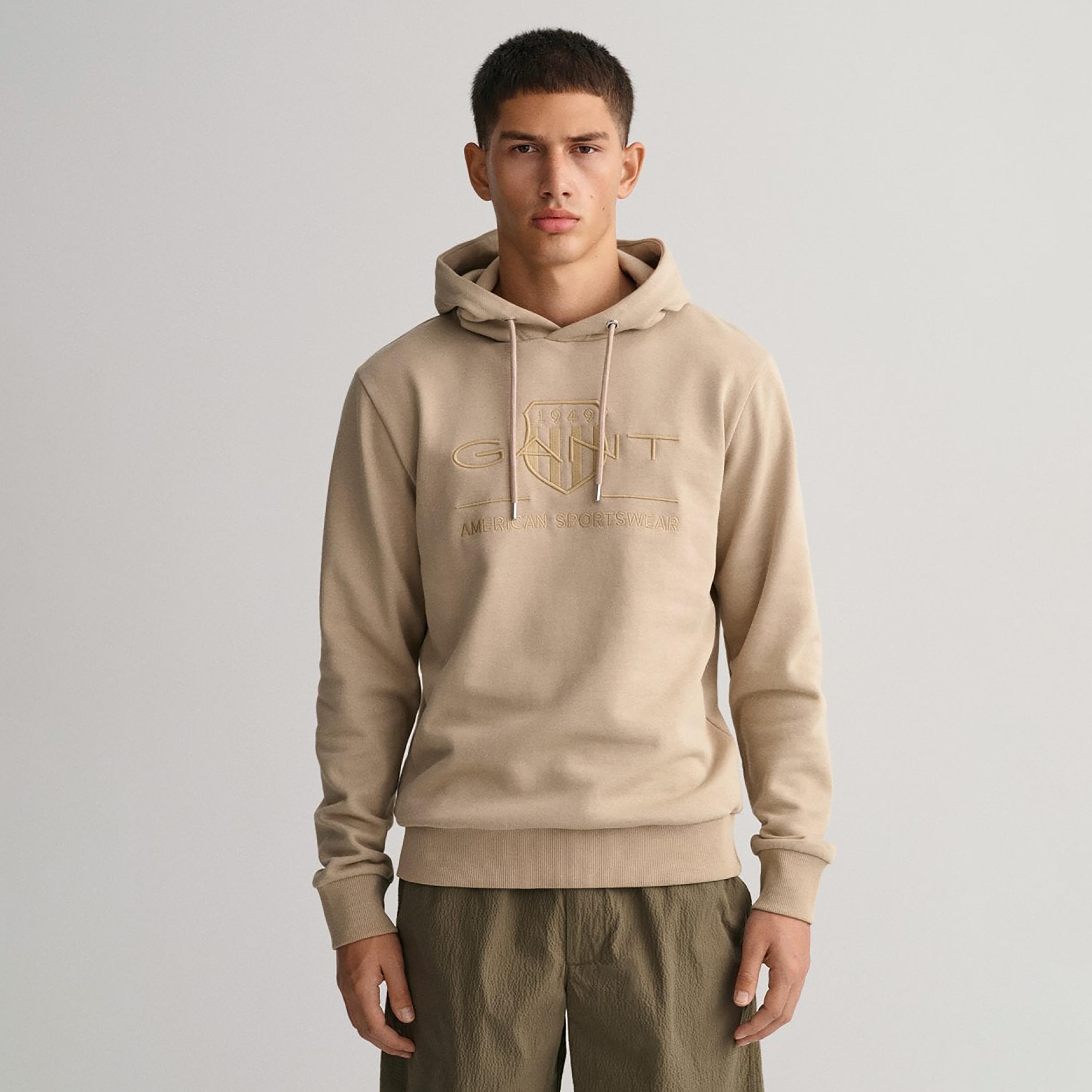 Gant Embroidered Logo Drawstring Hoodie-men-winterwear-hoodiesandsweatshirts-image-1