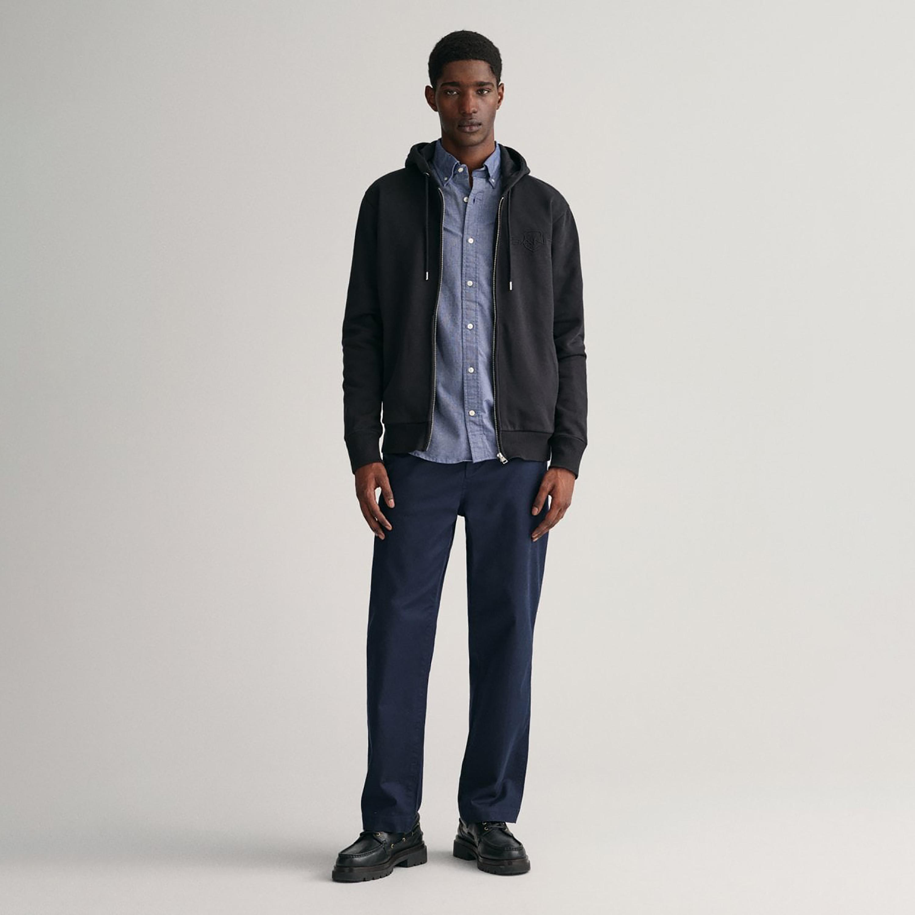 Gant Embroidered Logo Zip Through Hoodie-men-winterwear-hoodiesandsweatshirts-image-2