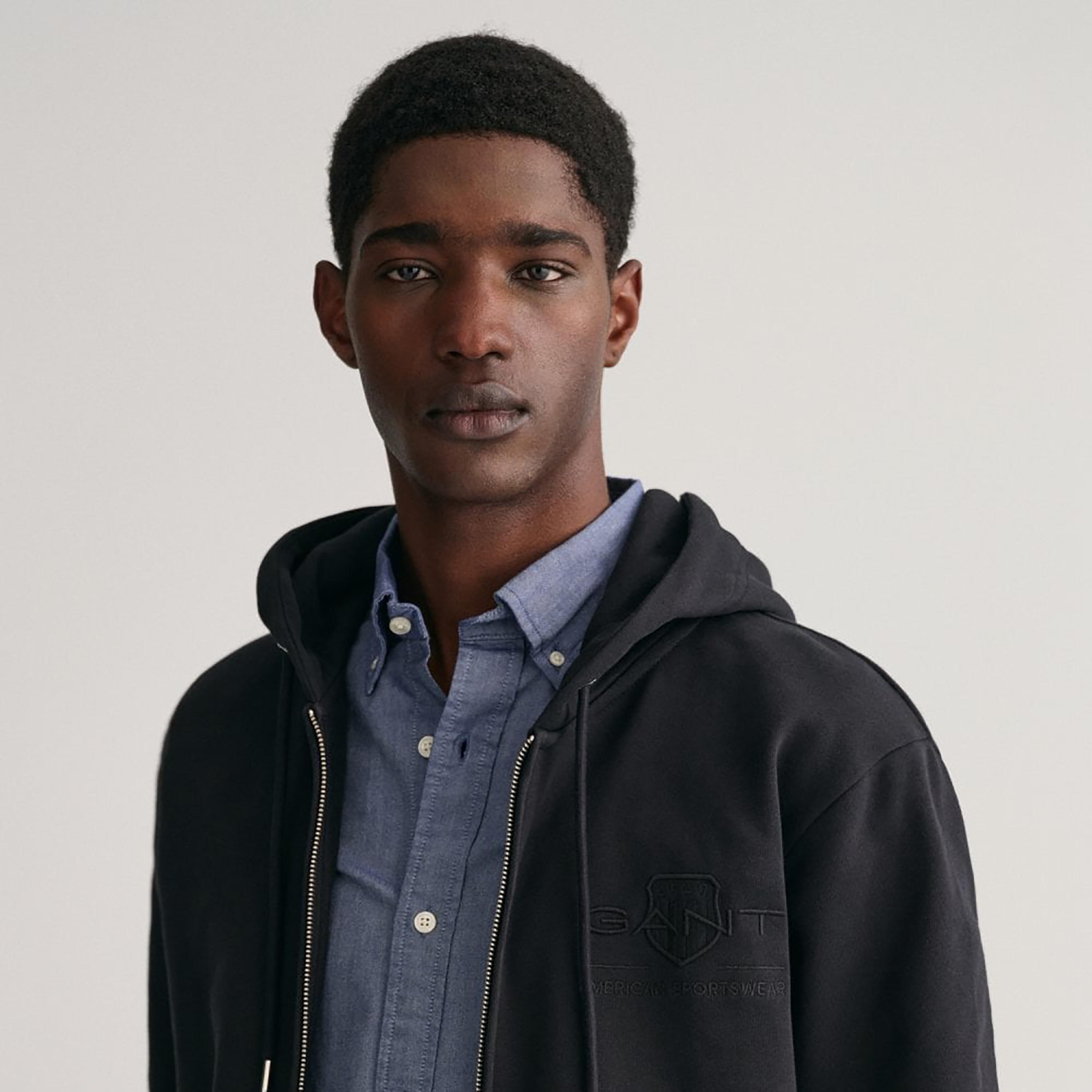 Gant Embroidered Logo Zip Through Hoodie-men-winterwear-hoodiesandsweatshirts-image-3