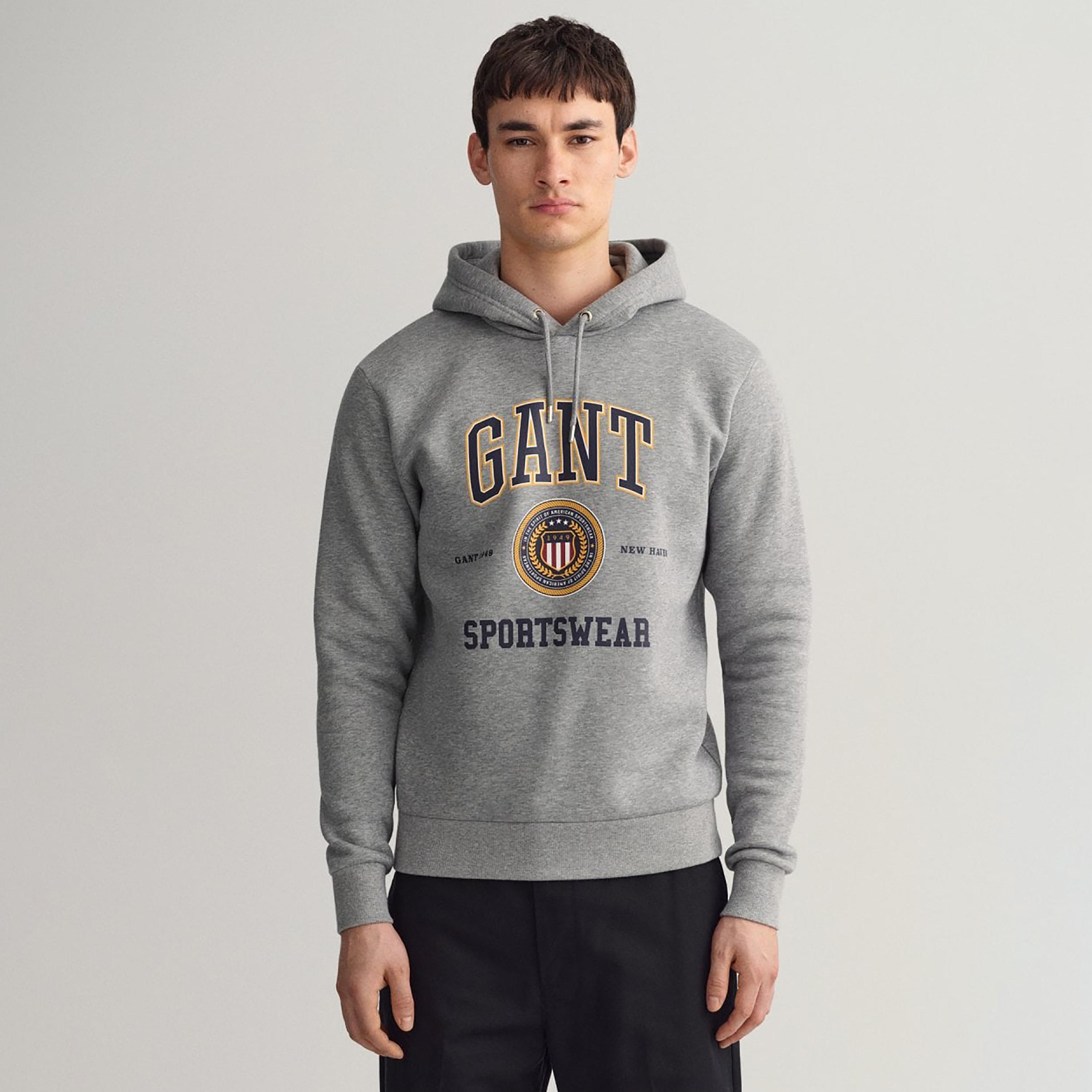 Gant Logo Print Hooded Neck Sweatshirt-men-winterwear-hoodiesandsweatshirts-image-1