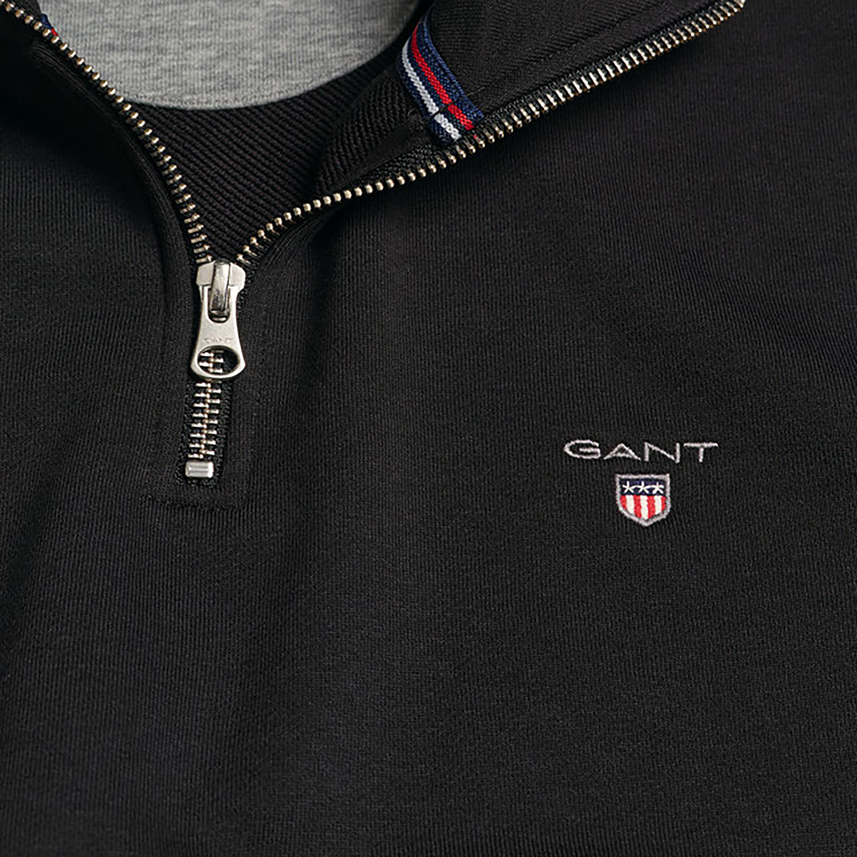 Gant Logo High Neck Shield Half-Zip Sweatshirt-men-winterwear-hoodiesandsweatshirts-image-2