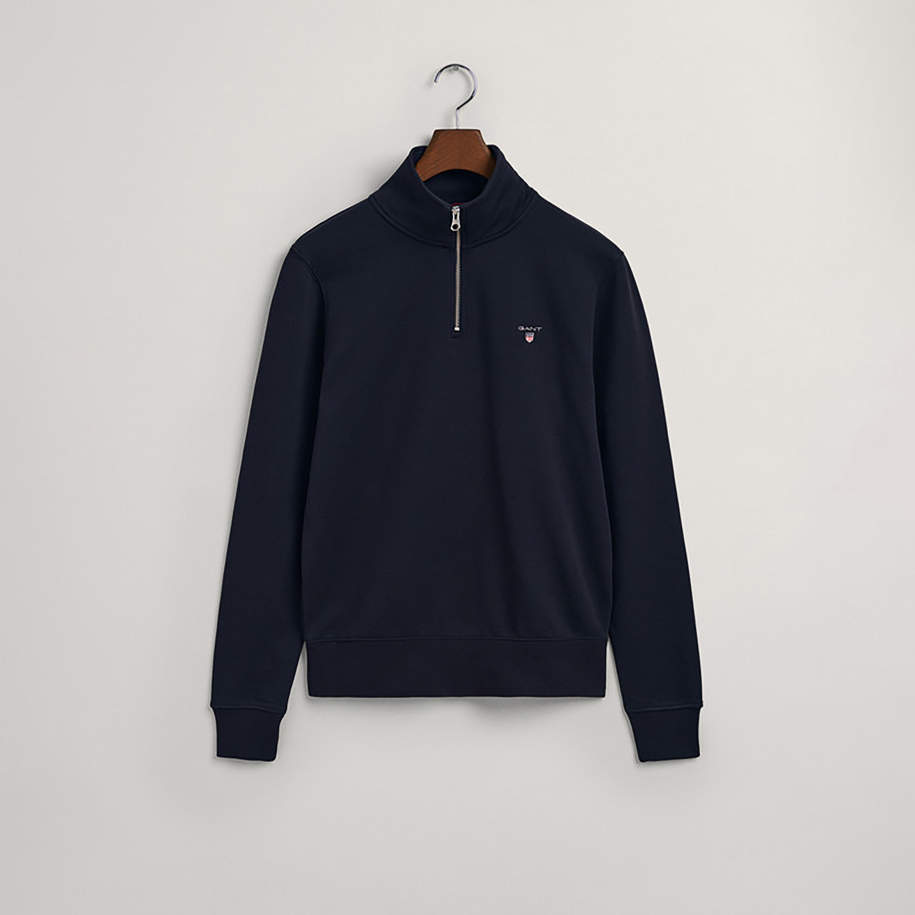 سويت شيرت بشعار جانت ورقبة عالية ودرع نصف سحاب-men-winterwear-hoodiesandsweatshirts-image-1