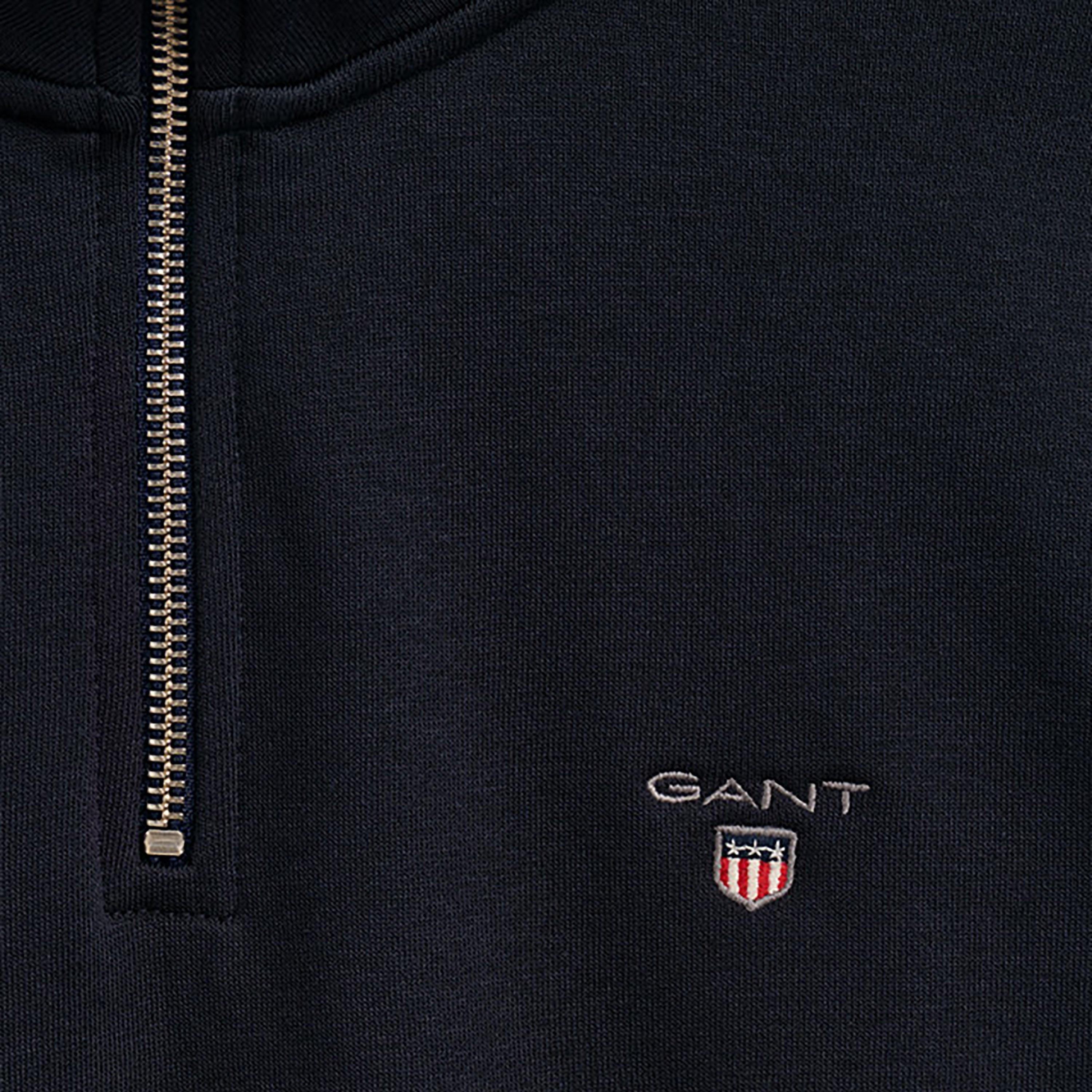 Gant Logo High Neck Shield Half-Zip Sweatshirt-men-winterwear-hoodiesandsweatshirts-image-2