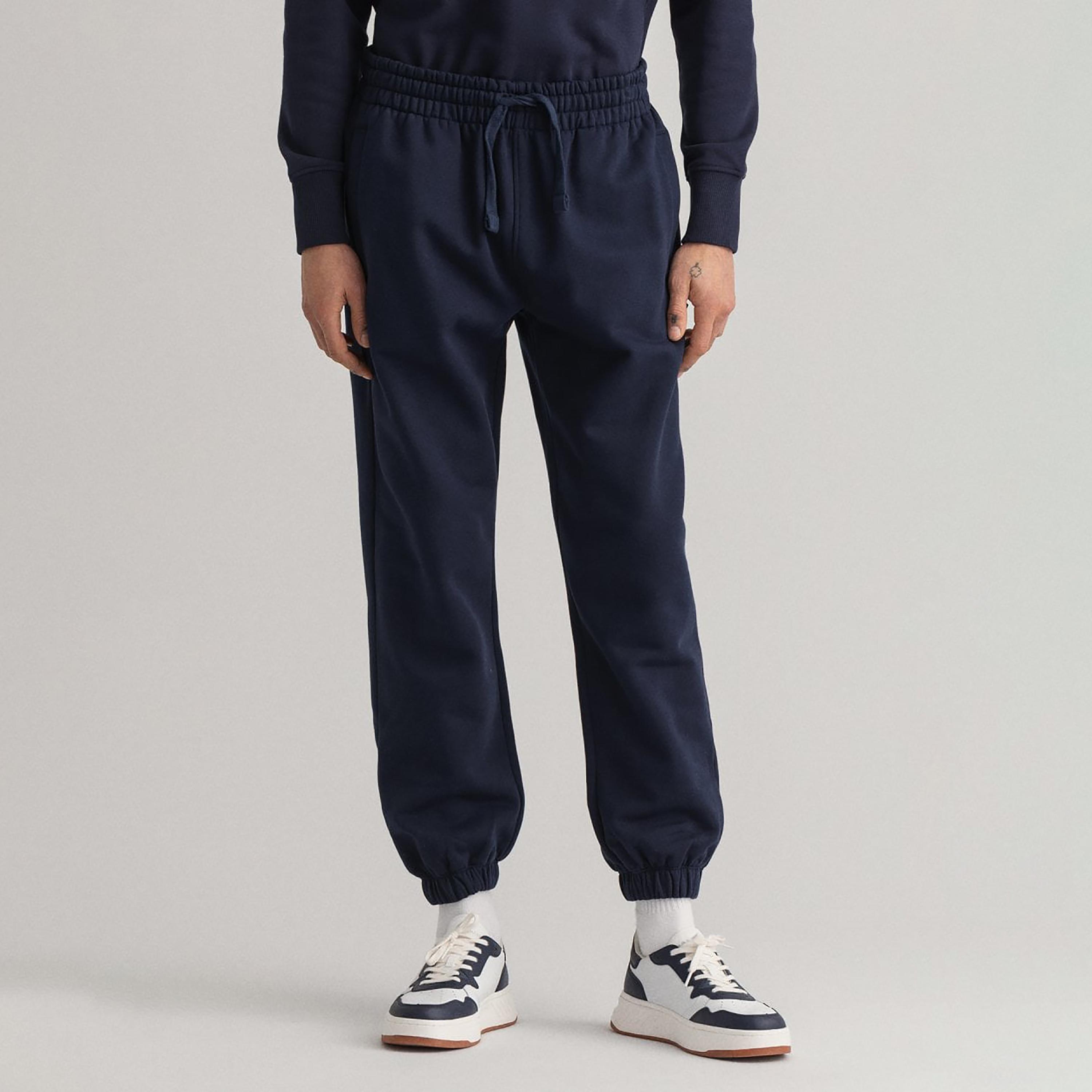 Gant Plain Mid-Rise Drawstring Sweatpants-men-clothing-bottoms-joggers-image-1