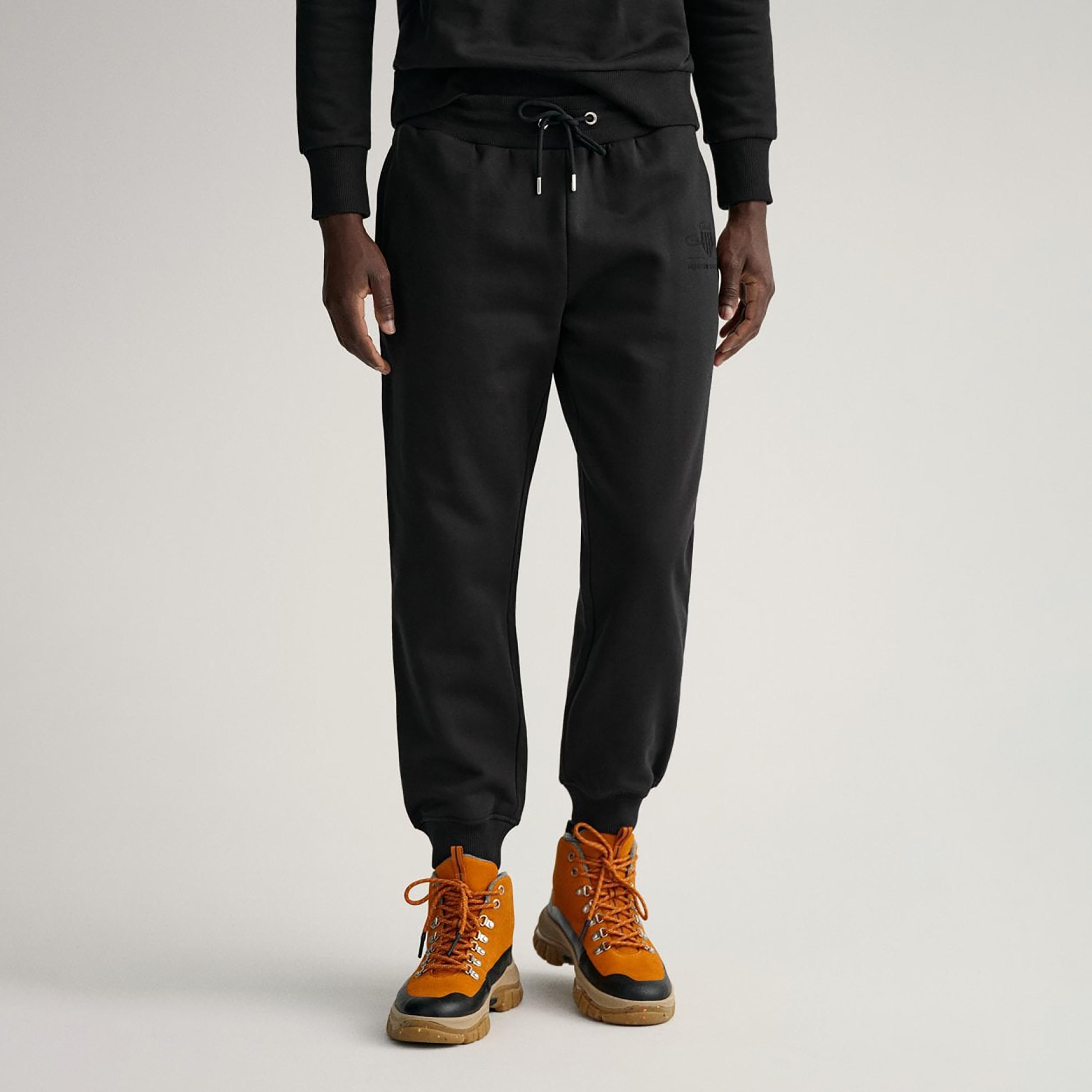 Gant Embroidered Logo Mid-Rise Drawstring Sweatpants-men-clothing-bottoms-joggers-image-1