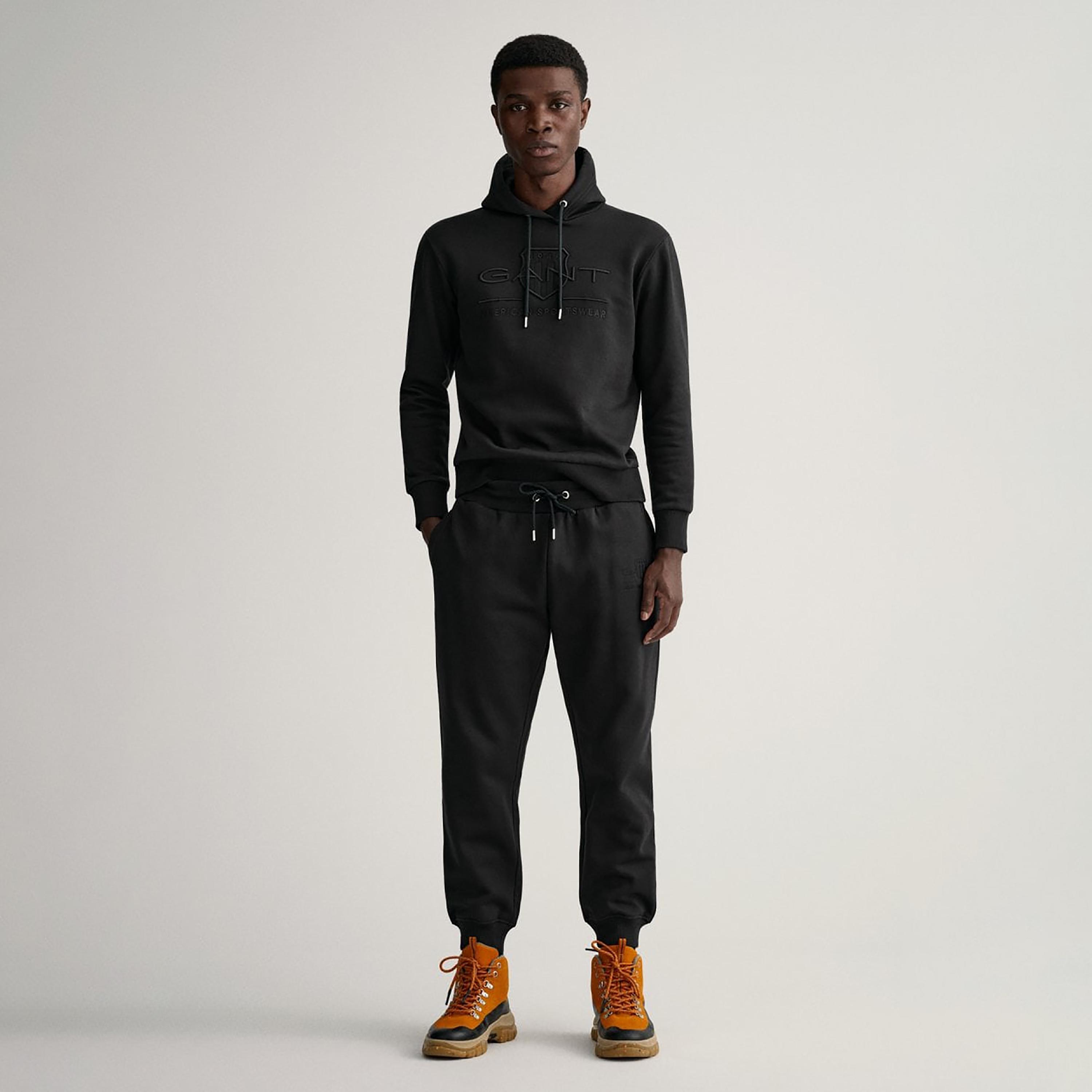Gant Embroidered Logo Mid-Rise Drawstring Sweatpants-men-clothing-bottoms-joggers-image-2
