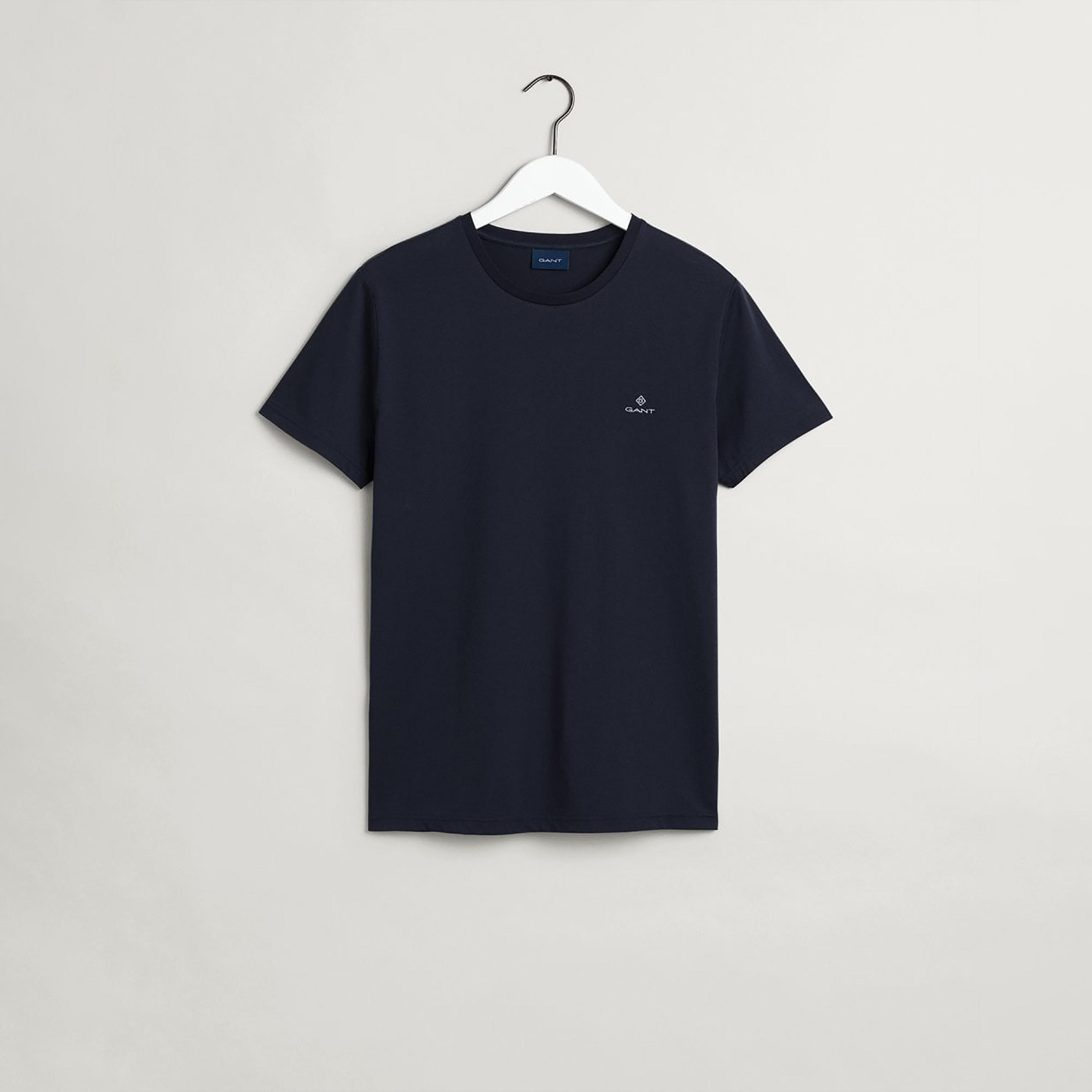 Gant Plain Round Neck Short Sleeves Men's T-Shirt-men-clothing-tshirtsandpolos-tshirts-image-2