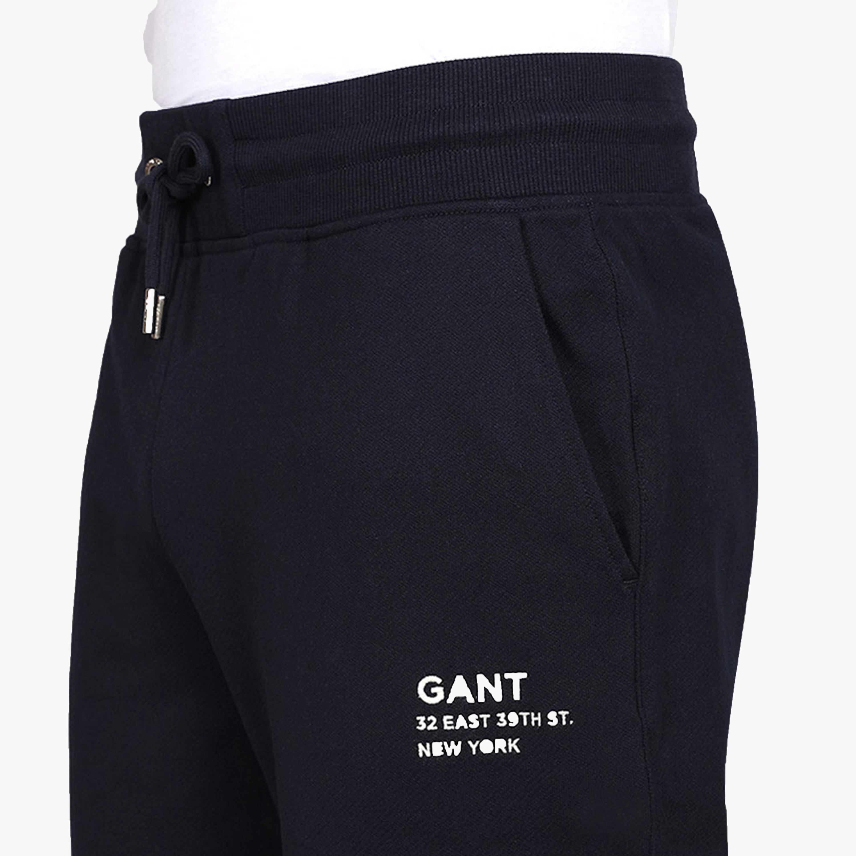 بنطلون رياضي رجالي بخصر متوسط وإغلاق برباط شد، سادة من جانت-men-clothing-bottoms-joggers-image-7