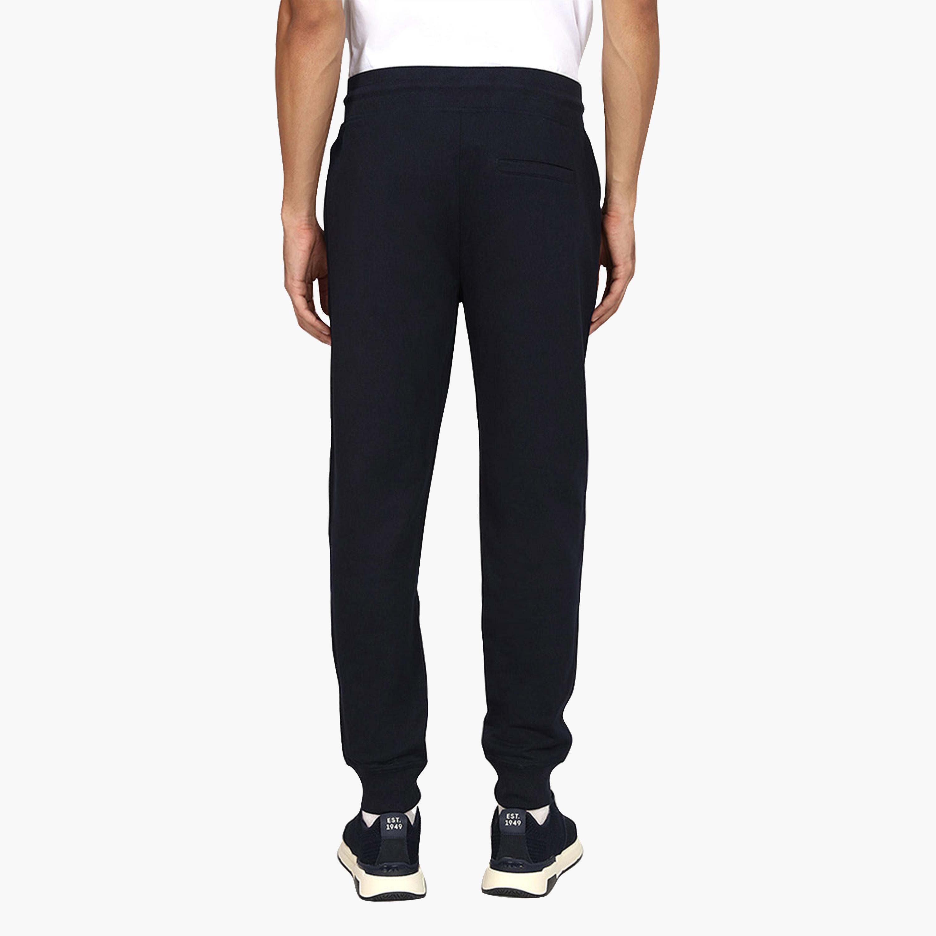 بنطلون رياضي رجالي بخصر متوسط وإغلاق برباط شد، سادة من جانت-men-clothing-bottoms-joggers-image-8