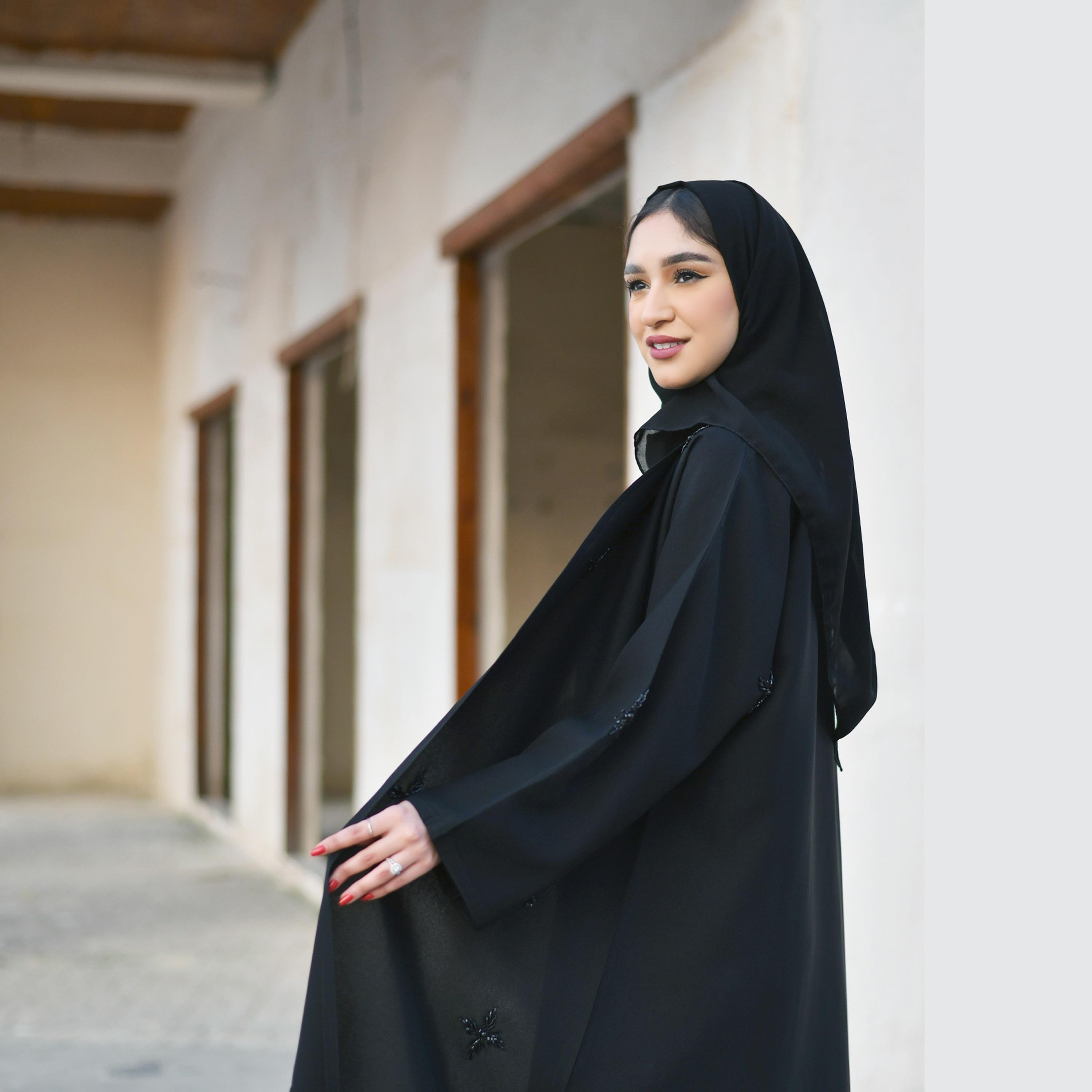 Hawraa Beaded Abaya with Hijab-women-arabicclothing-abayas-image-3