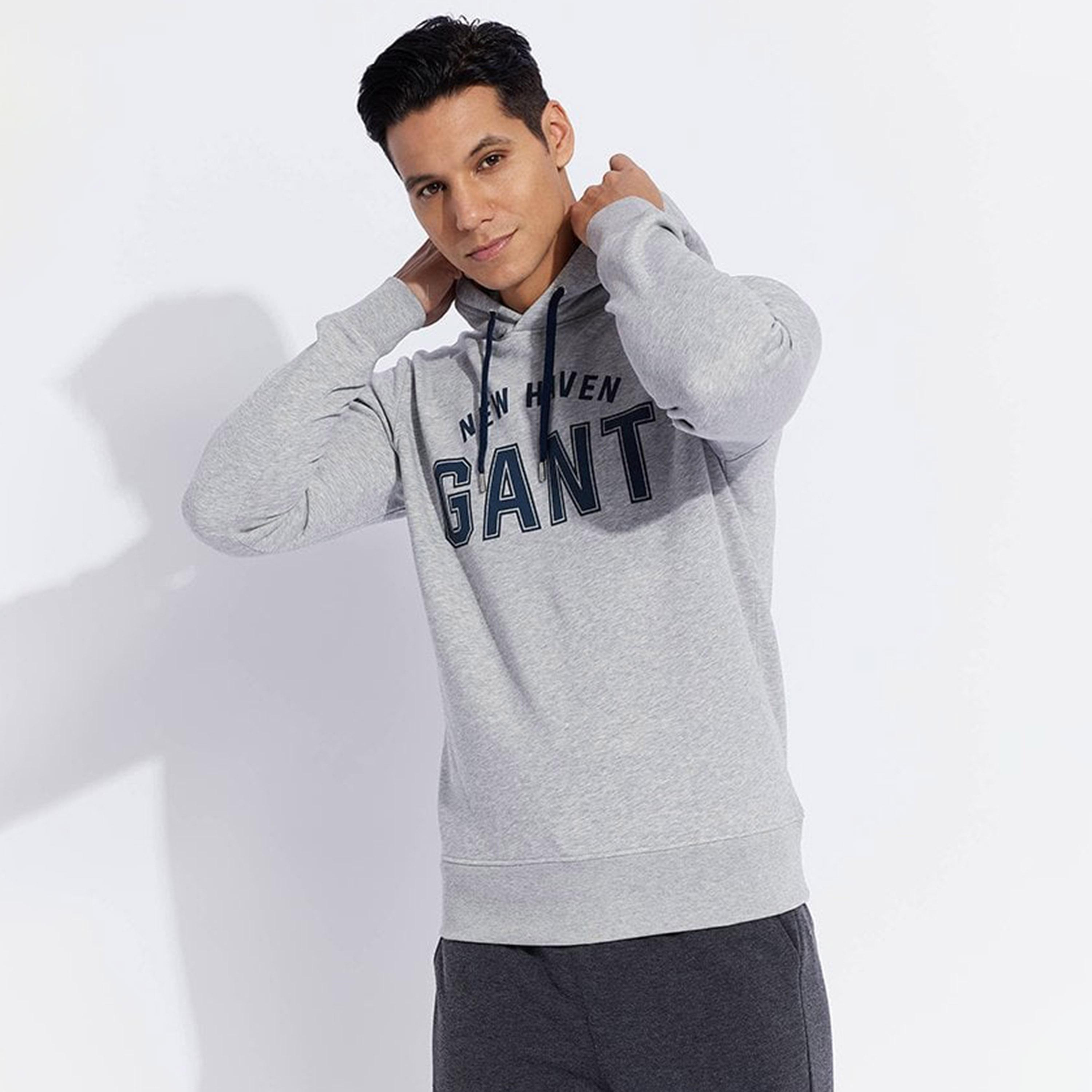 Gant Logo Print Drawstring Hoodie-men-winterwear-hoodiesandsweatshirts-image-1
