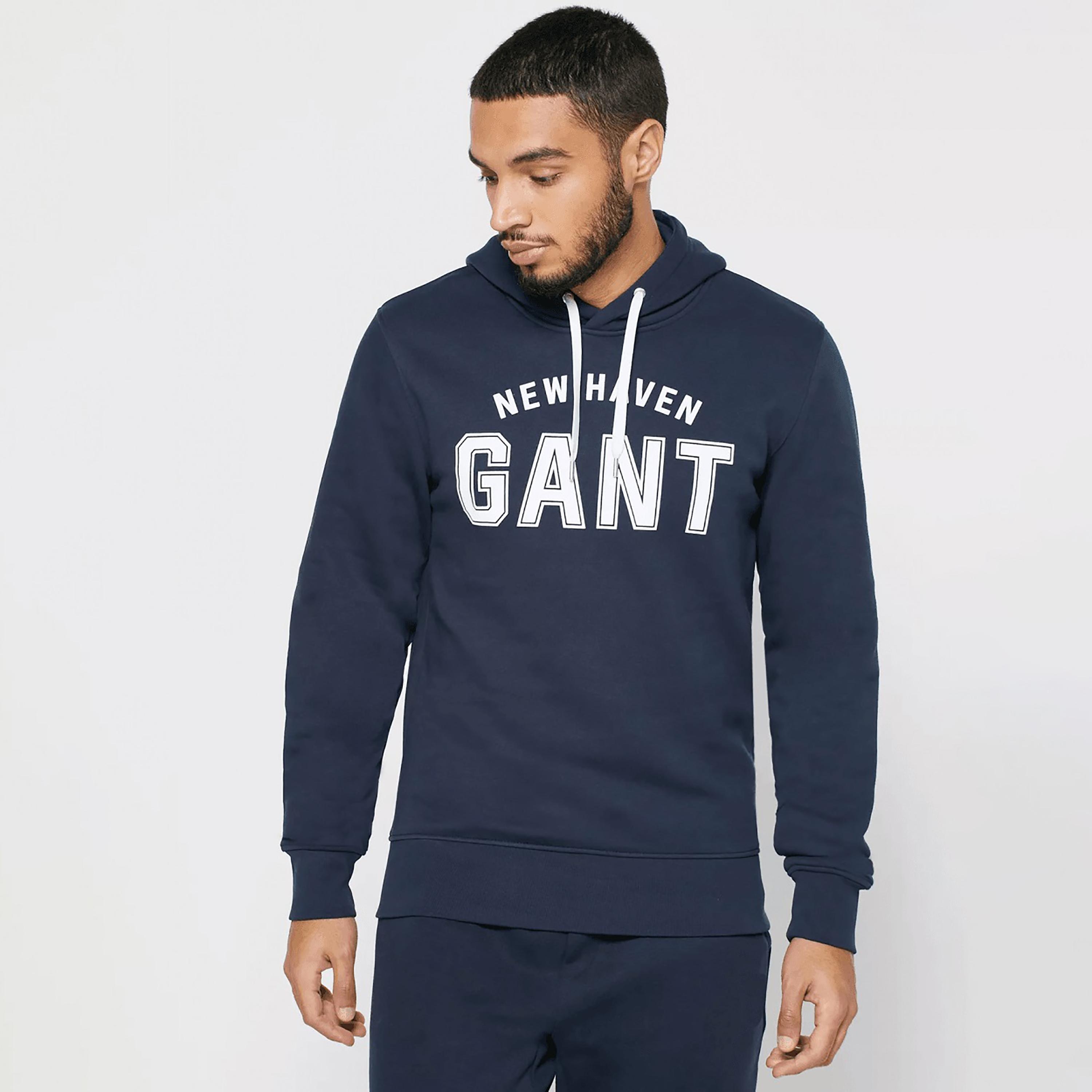 Gant Logo Print Drawstring Hoodie-men-winterwear-hoodiesandsweatshirts-image-1