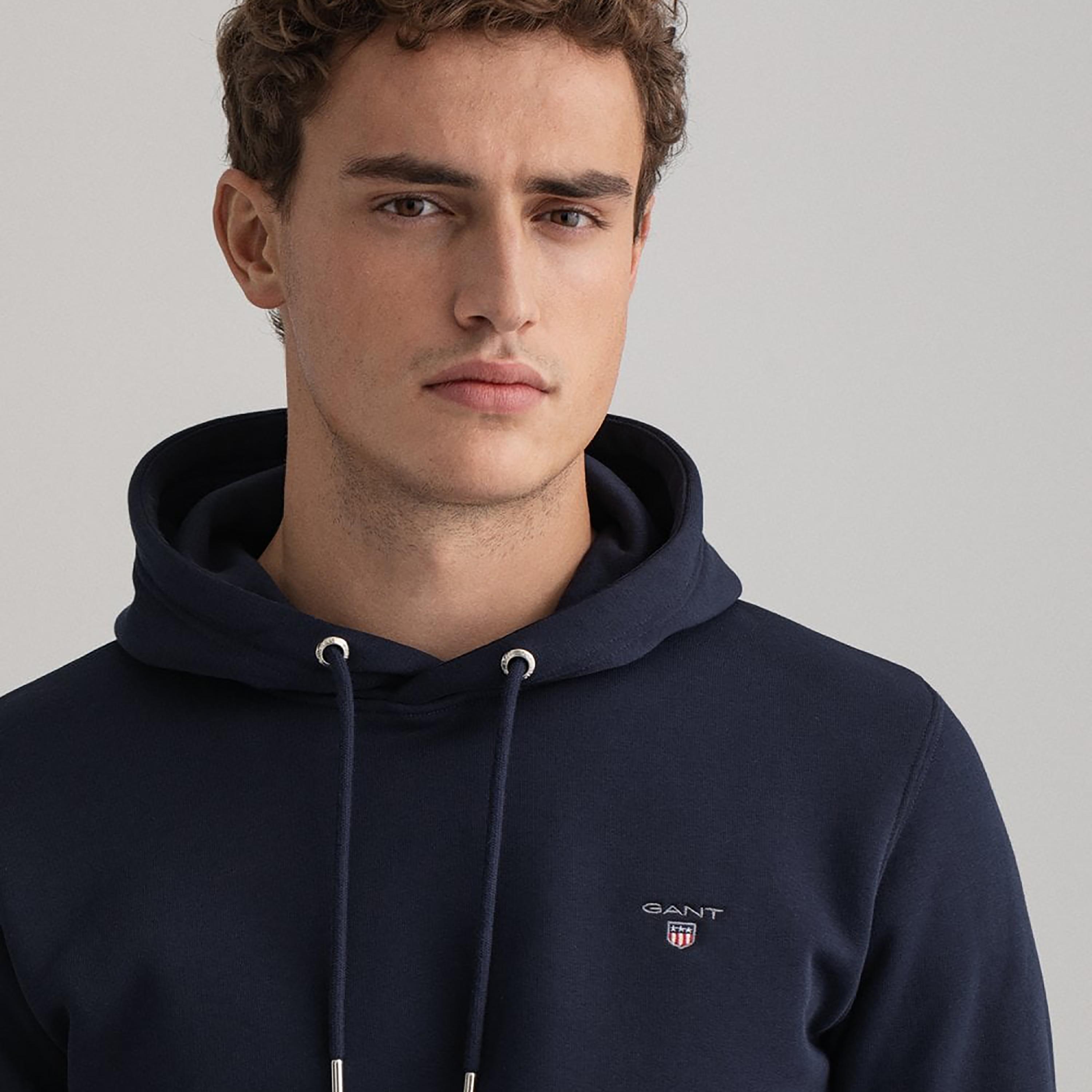 Gant Logo Detail Hoodie with Kangaroo Pocket-men-winterwear-hoodiesandsweatshirts-image-3
