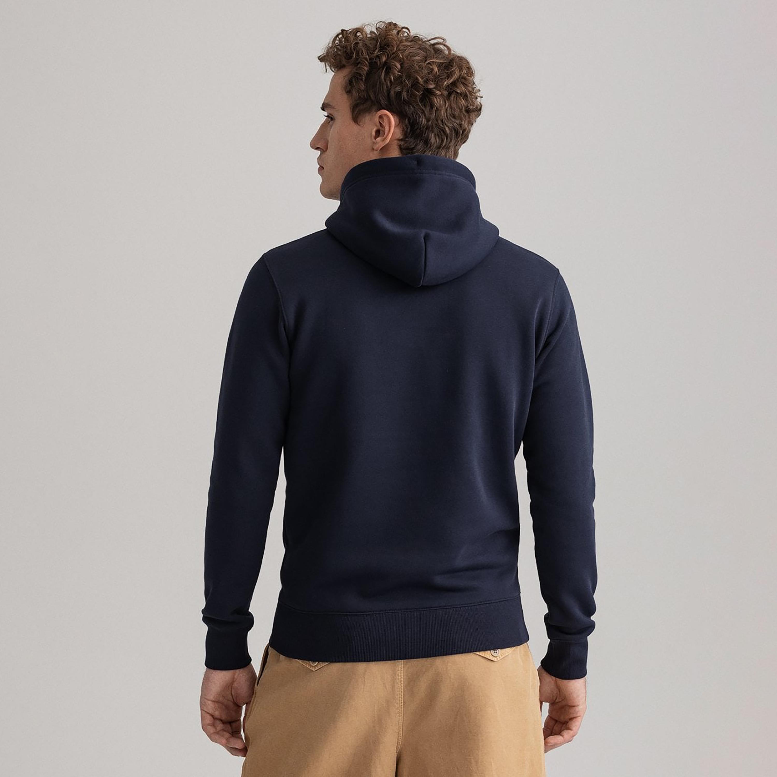 Gant Logo Detail Hoodie with Kangaroo Pocket-men-winterwear-hoodiesandsweatshirts-image-4