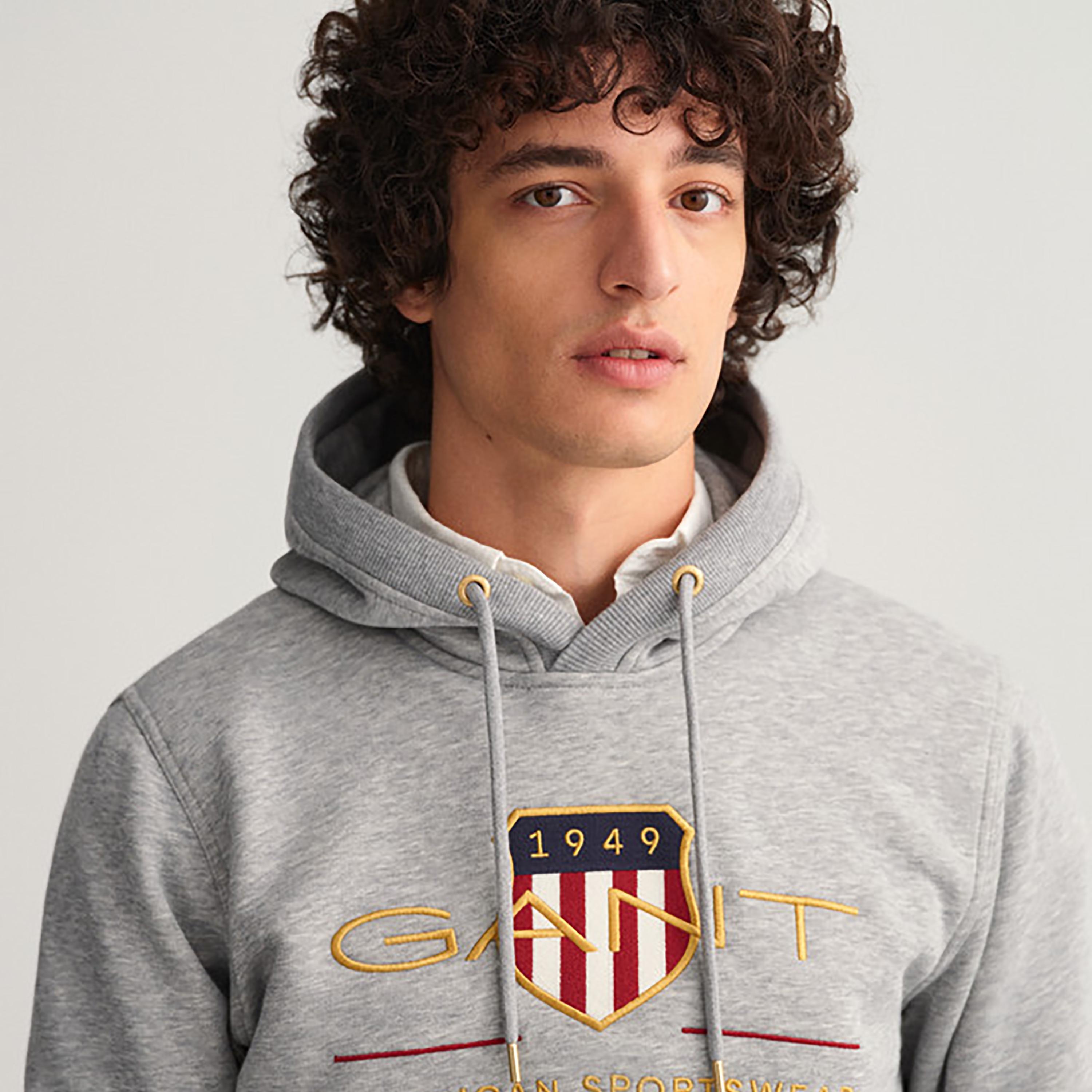 Gant Embroidered Logo Hoodie with Kangaroo Pocket-men-winterwear-hoodiesandsweatshirts-image-2