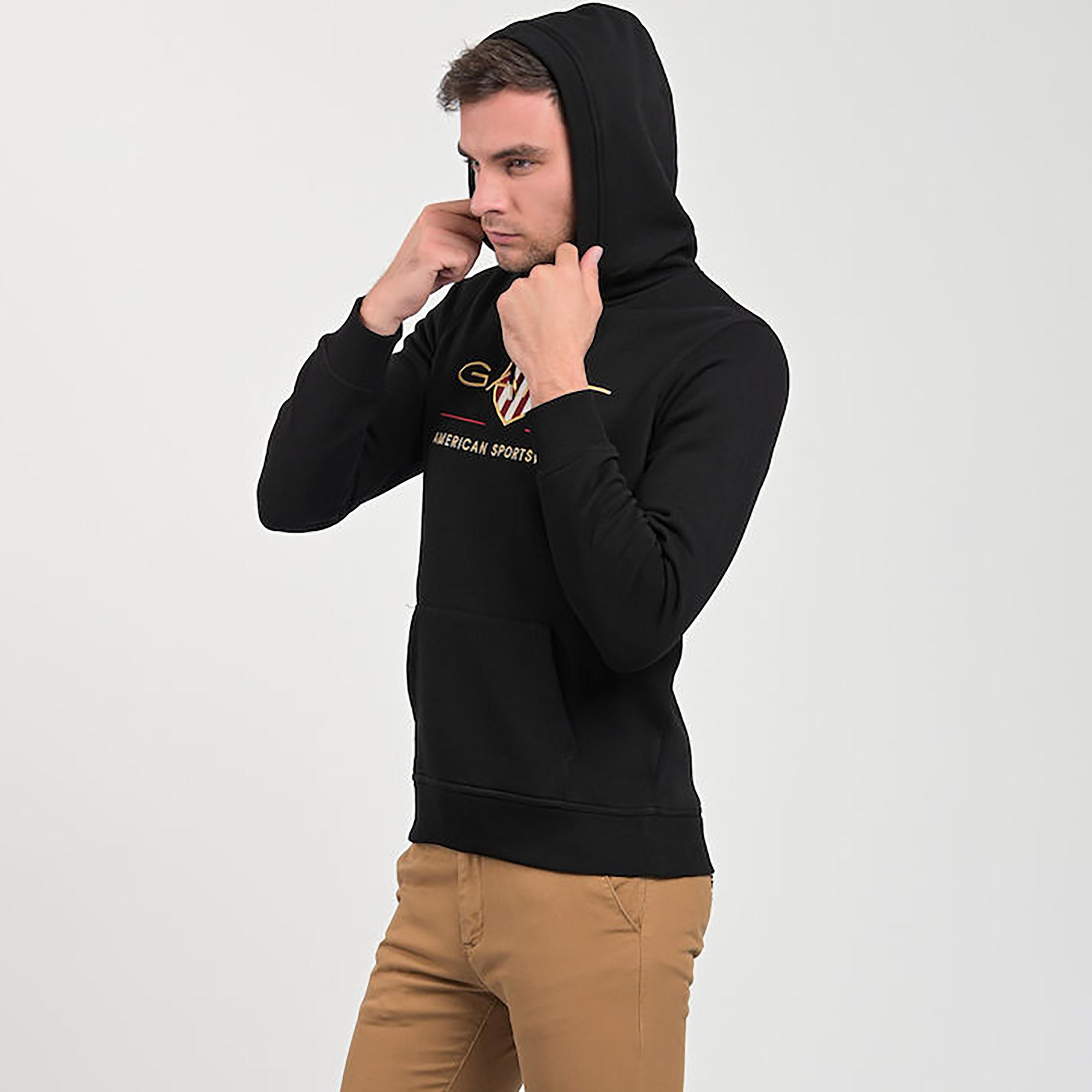 Gant Embroidered Logo Hoodie with Kangaroo Pocket-men-winterwear-hoodiesandsweatshirts-image-3