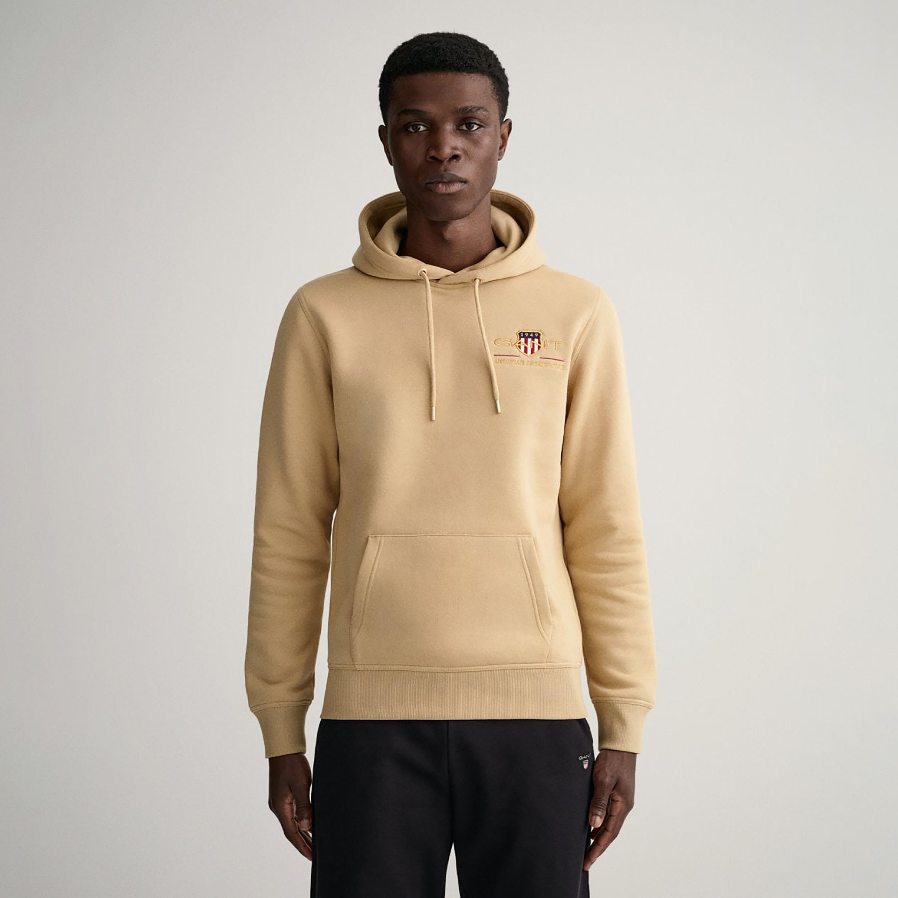 Gant Embroidered Logo Hoodie with Kangaroo Pocket-men-winterwear-hoodiesandsweatshirts-image-1