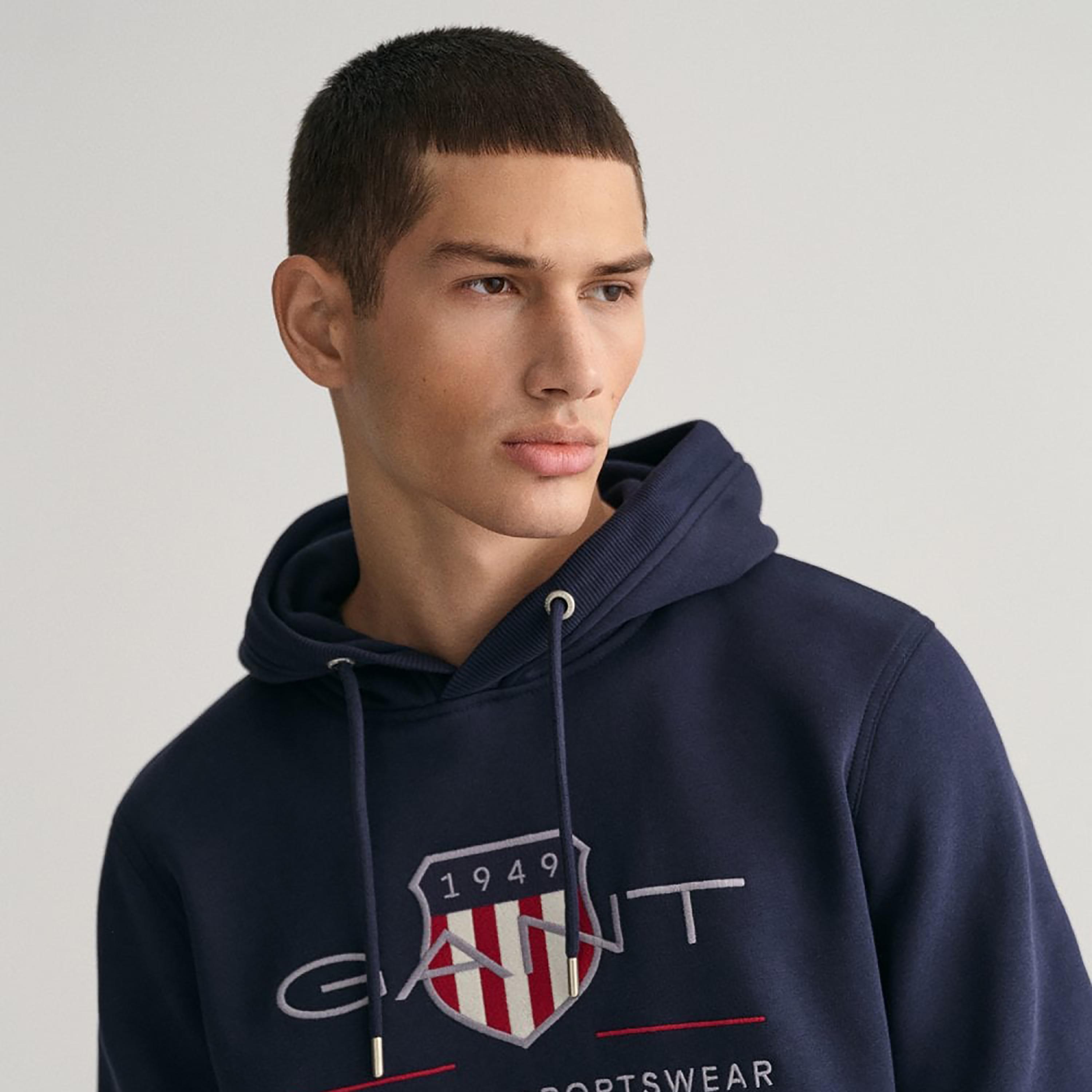 Gant Embroidered Logo Hoodie with Kangaroo Pocket-men-winterwear-hoodiesandsweatshirts-image-2