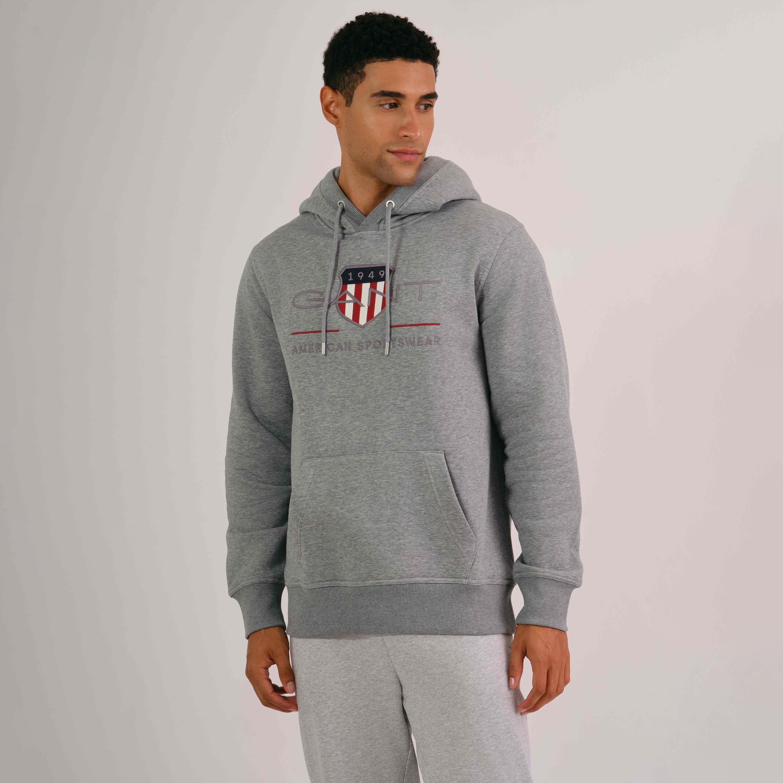 Gant Embroidered Logo Hoodie with Kangaroo Pocket-men-winterwear-hoodiesandsweatshirts-image-1