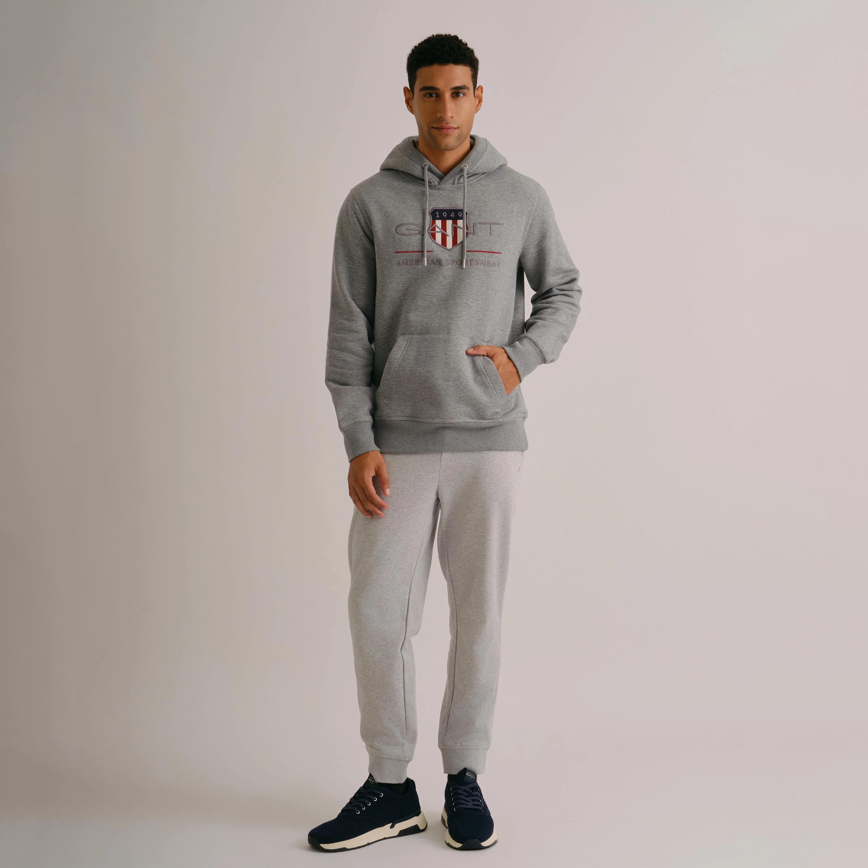 Gant Embroidered Logo Hoodie with Kangaroo Pocket-men-winterwear-hoodiesandsweatshirts-image-2