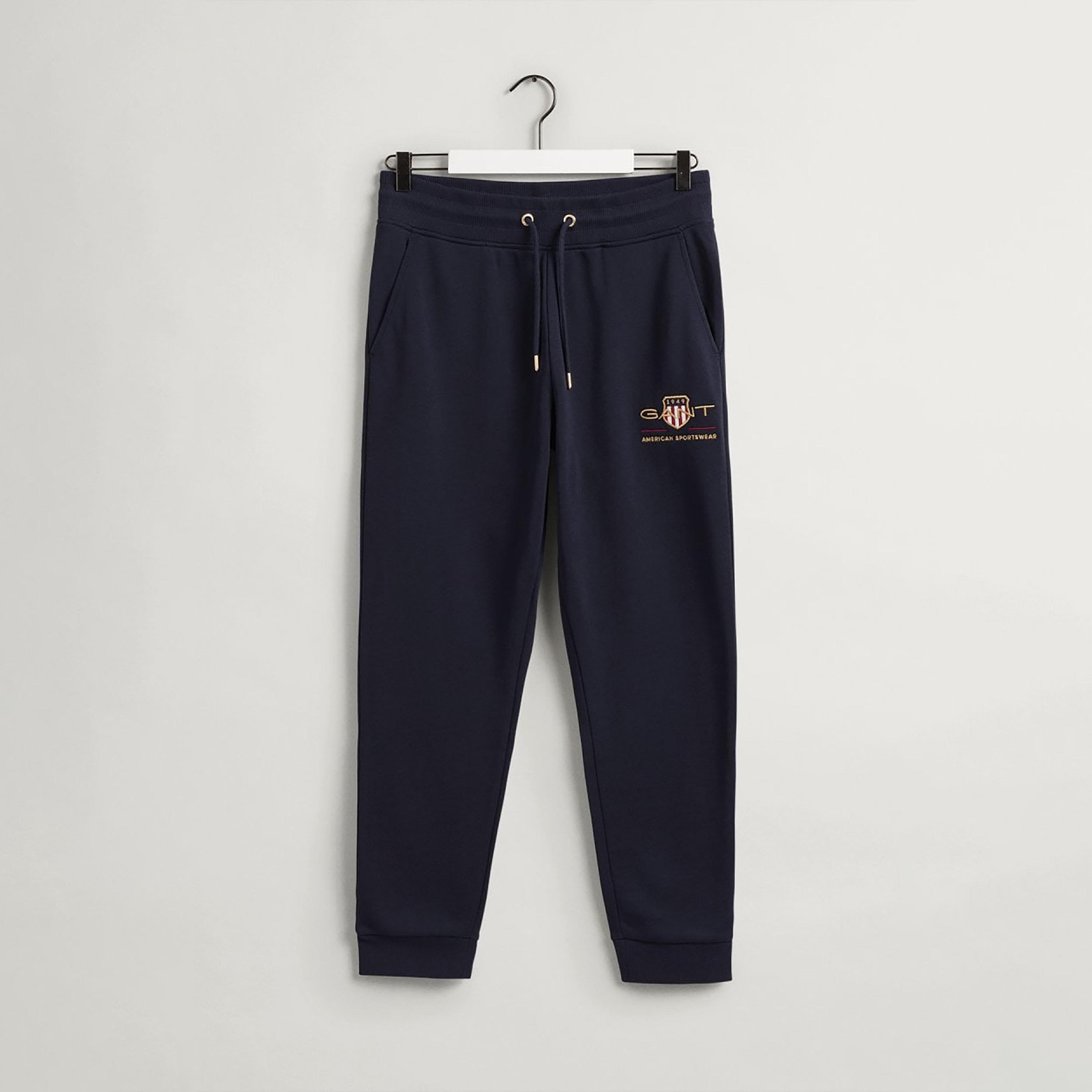 Gant Embroidered Logo Mid-Rise Drawstring Sweatpants-men-clothing-bottoms-joggers-image-1