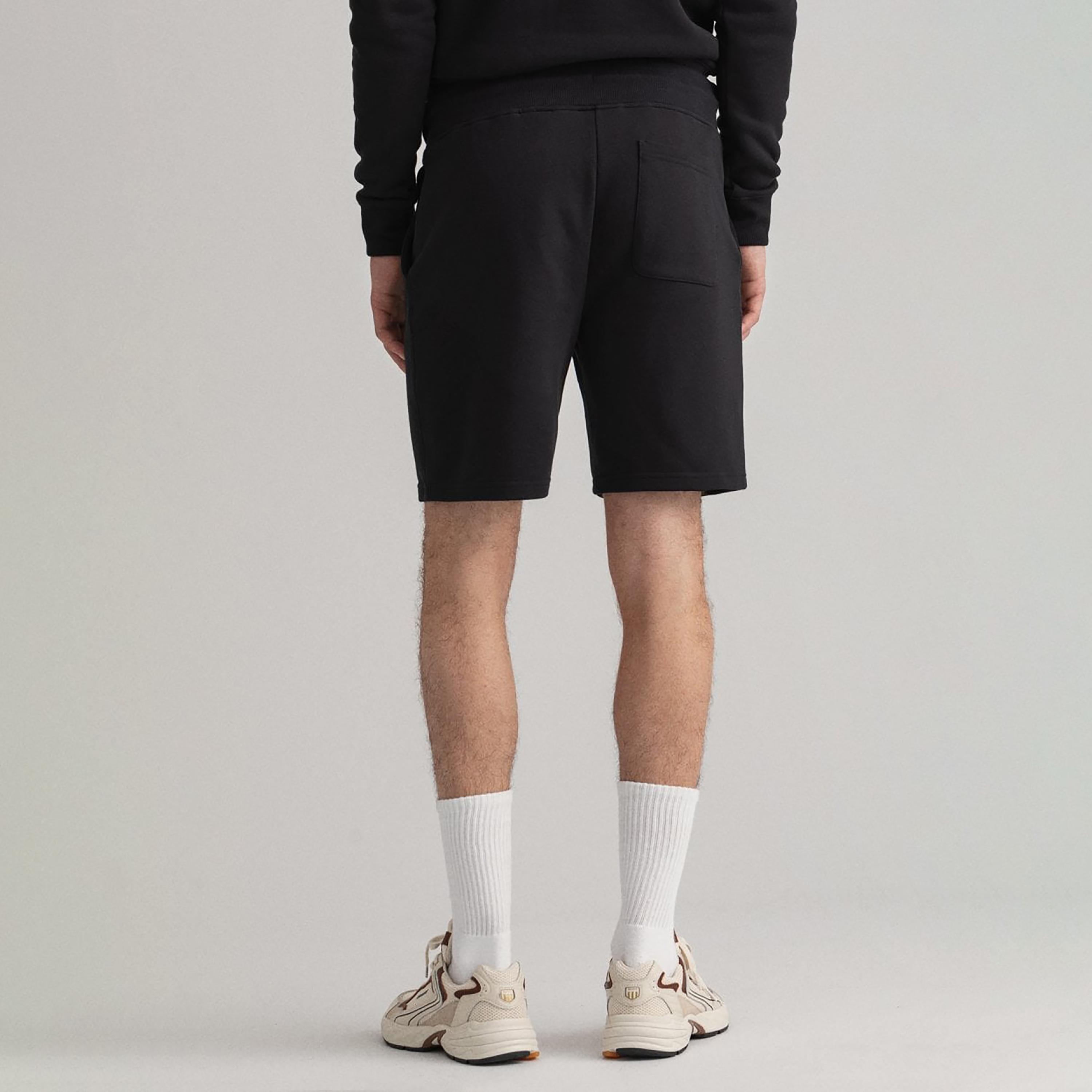 Gant Logo Detail Mid-Rise Drawstring Shorts-men-clothing-bottoms-shorts-image-4