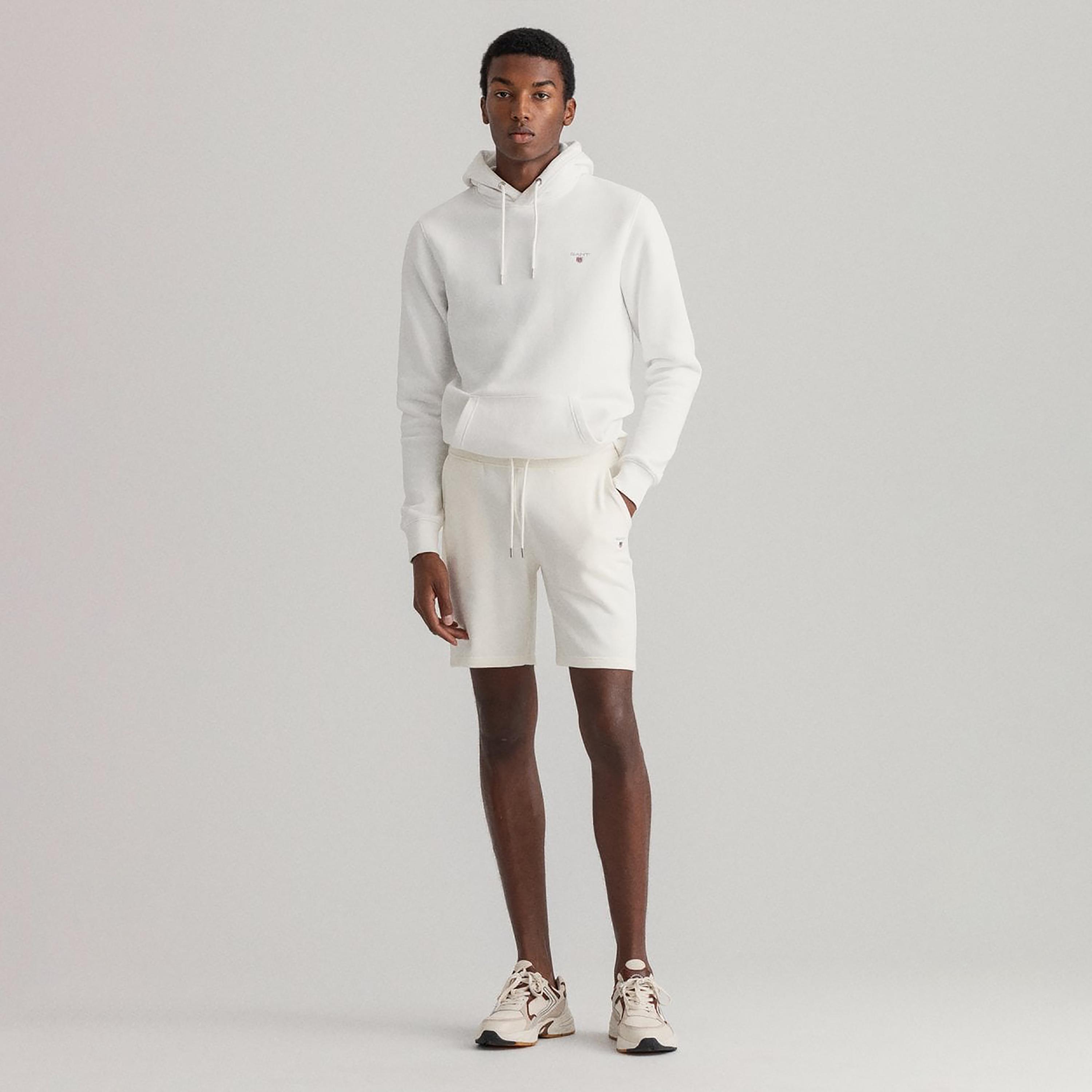 Gant Logo Detail Mid-Rise Drawstring Shorts-men-clothing-bottoms-shorts-image-2