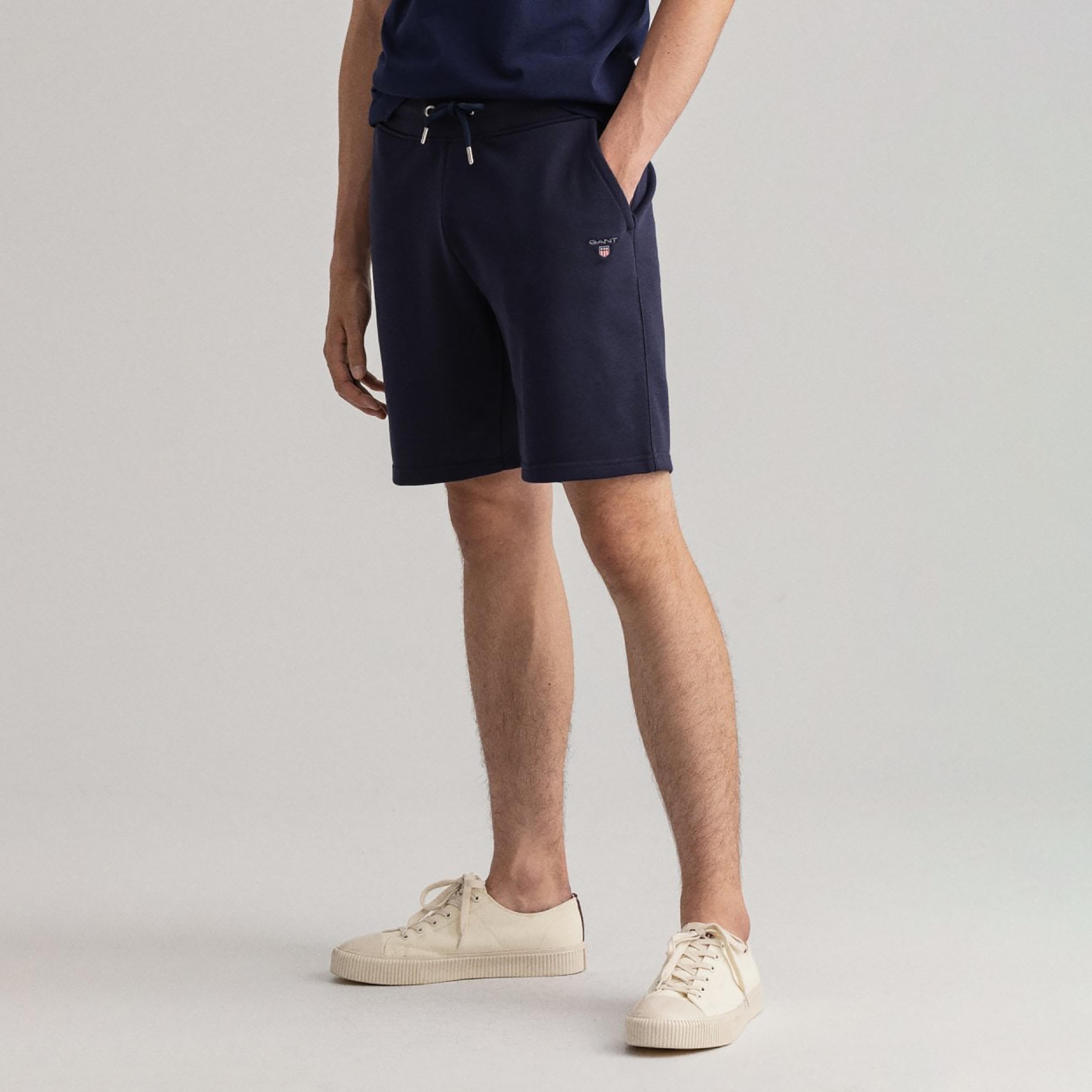 شورت برباط متوسط الارتفاع مزين بشعار جانت-men-clothing-bottoms-shorts-image-1