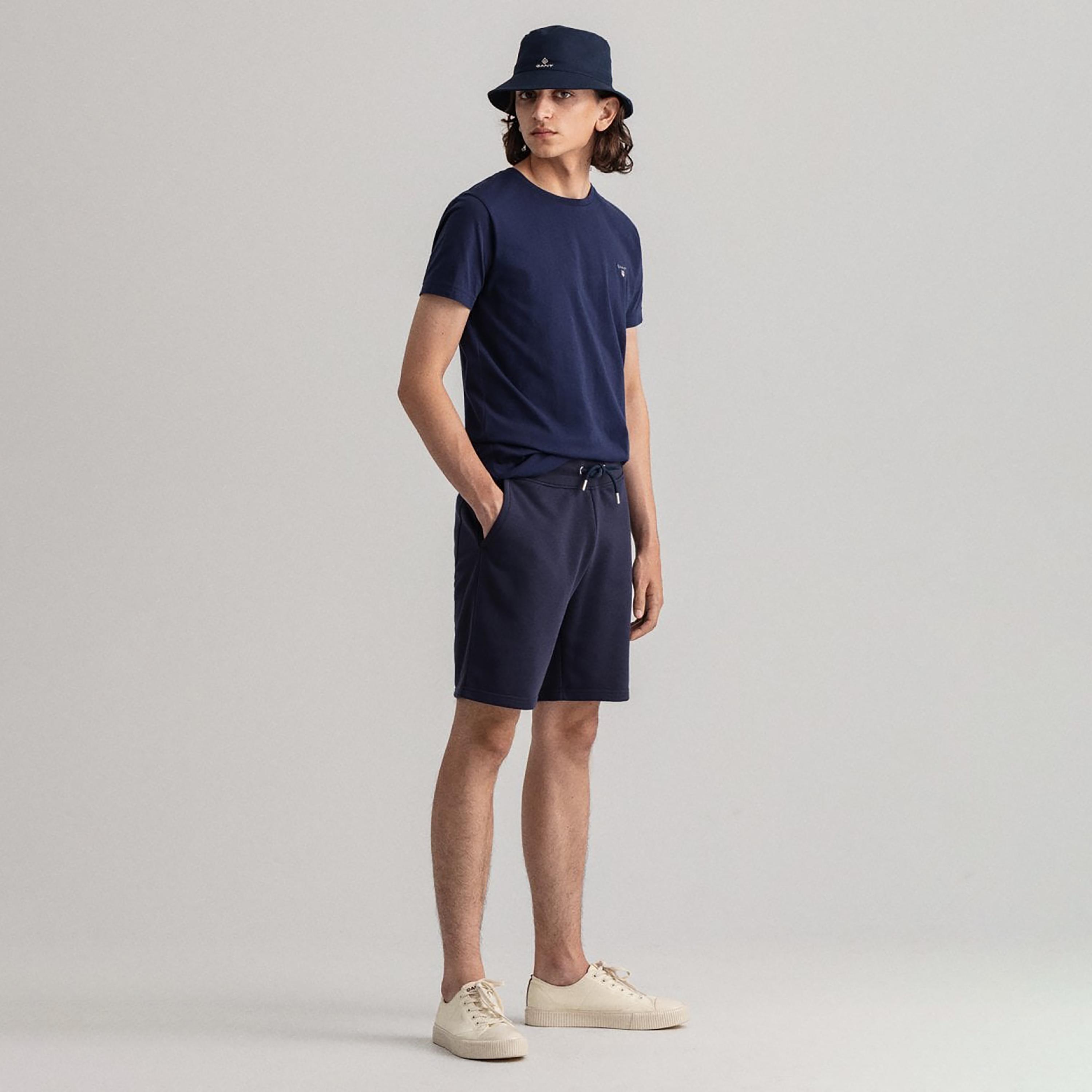 شورت برباط متوسط الارتفاع مزين بشعار جانت-men-clothing-bottoms-shorts-image-2