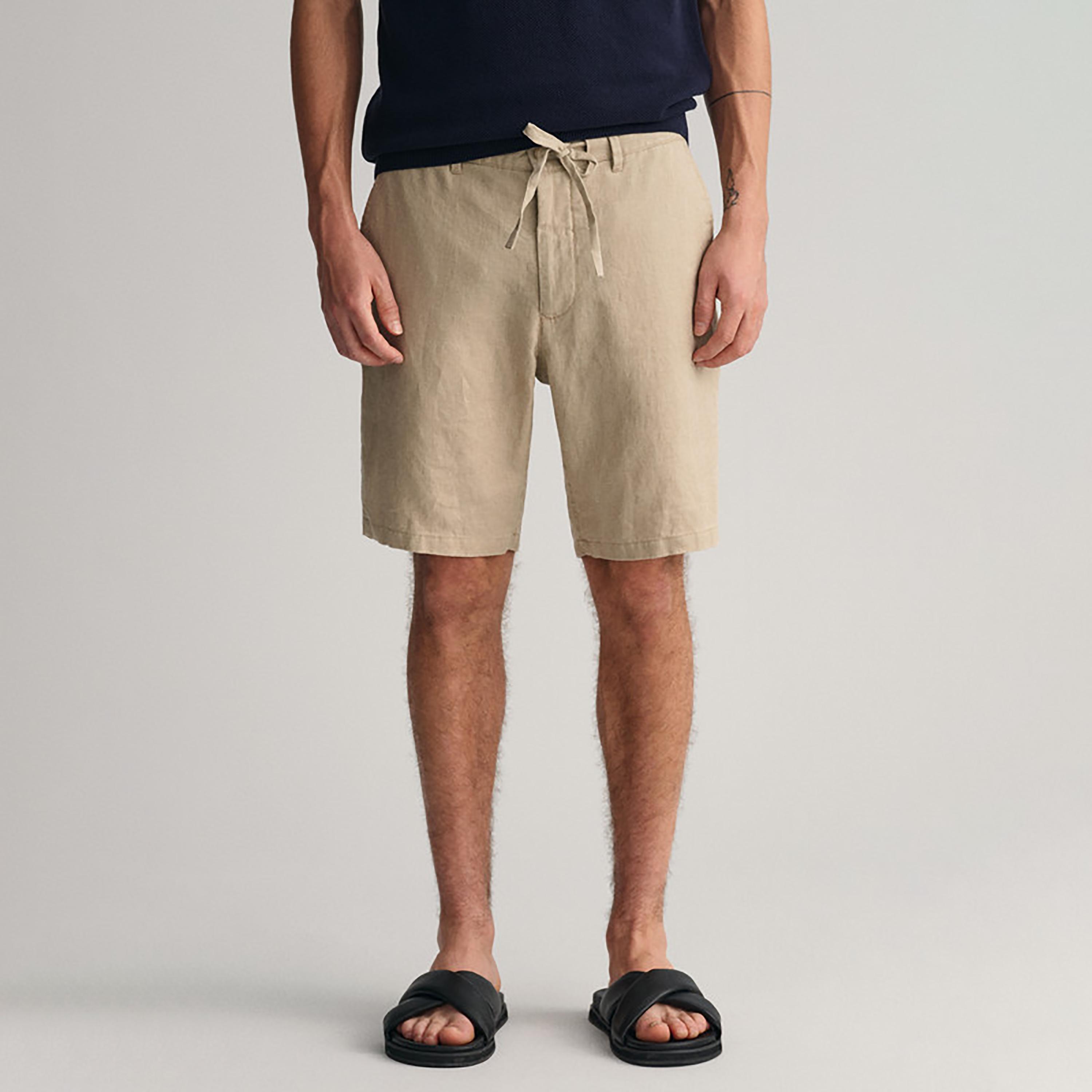 شورت برباط متوسط الارتفاع مزين بشعار جانت-men-clothing-bottoms-shorts-image-3