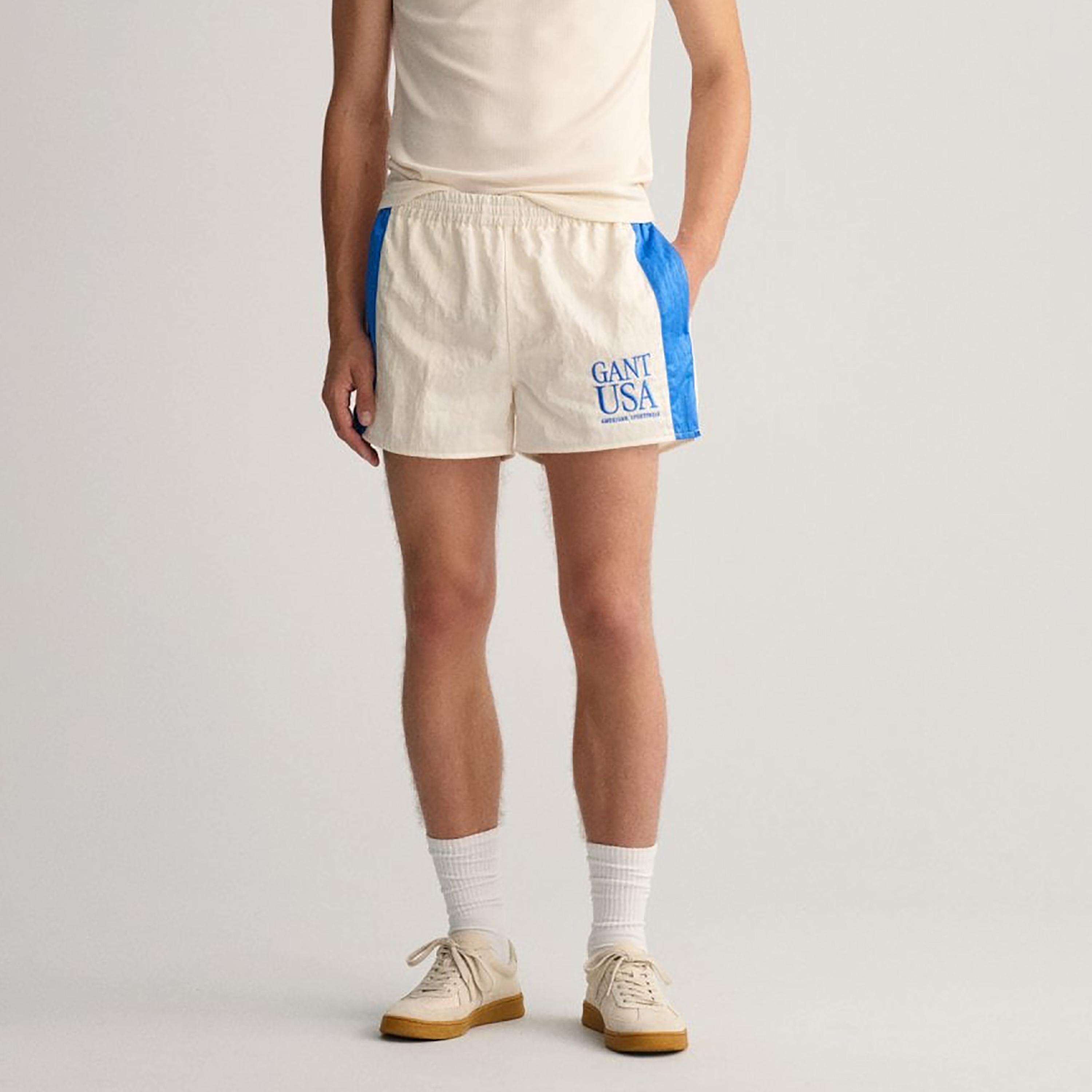 Gant Embroidered Logo Mid-Rise Elasticated Waist Shorts-men-clothing-bottoms-shorts-image-1