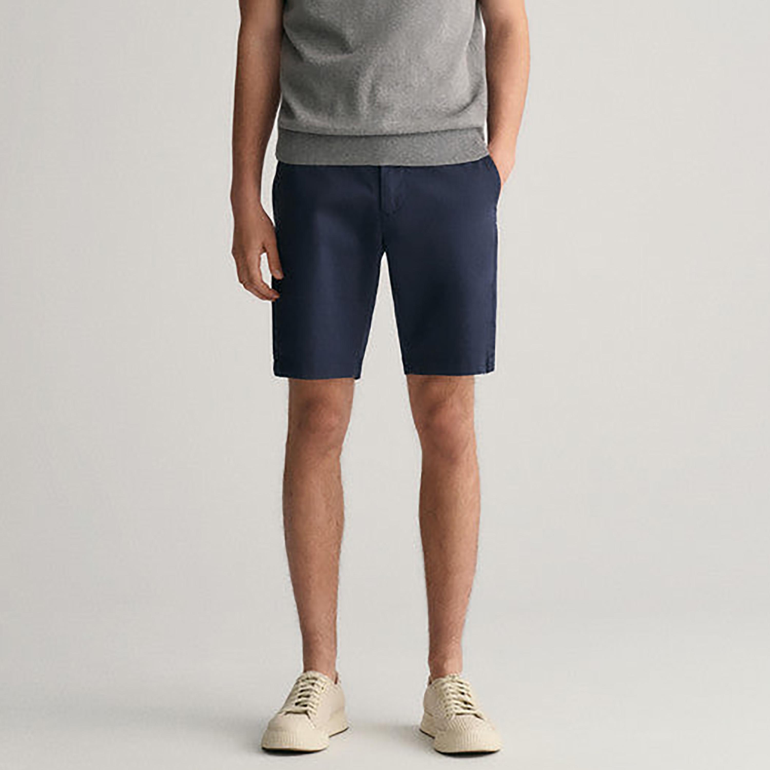 شورت غانت العادي بإغلاق زر متوسط الارتفاع-men-clothing-bottoms-shorts-image-4
