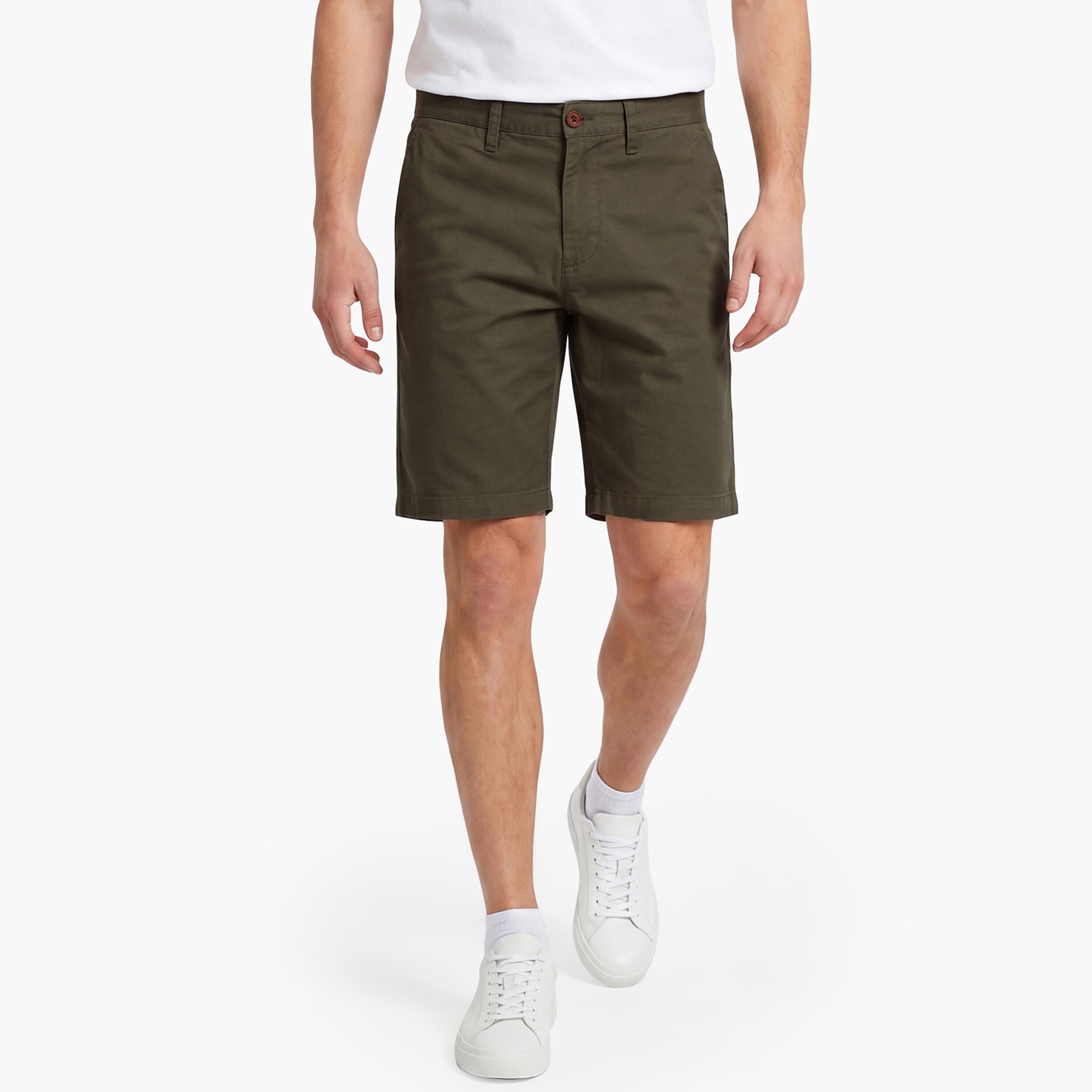Gant Plain Mid-Rise Button & Zip Fly Men's Chino Shorts-men-clothing-bottoms-shorts-image-1