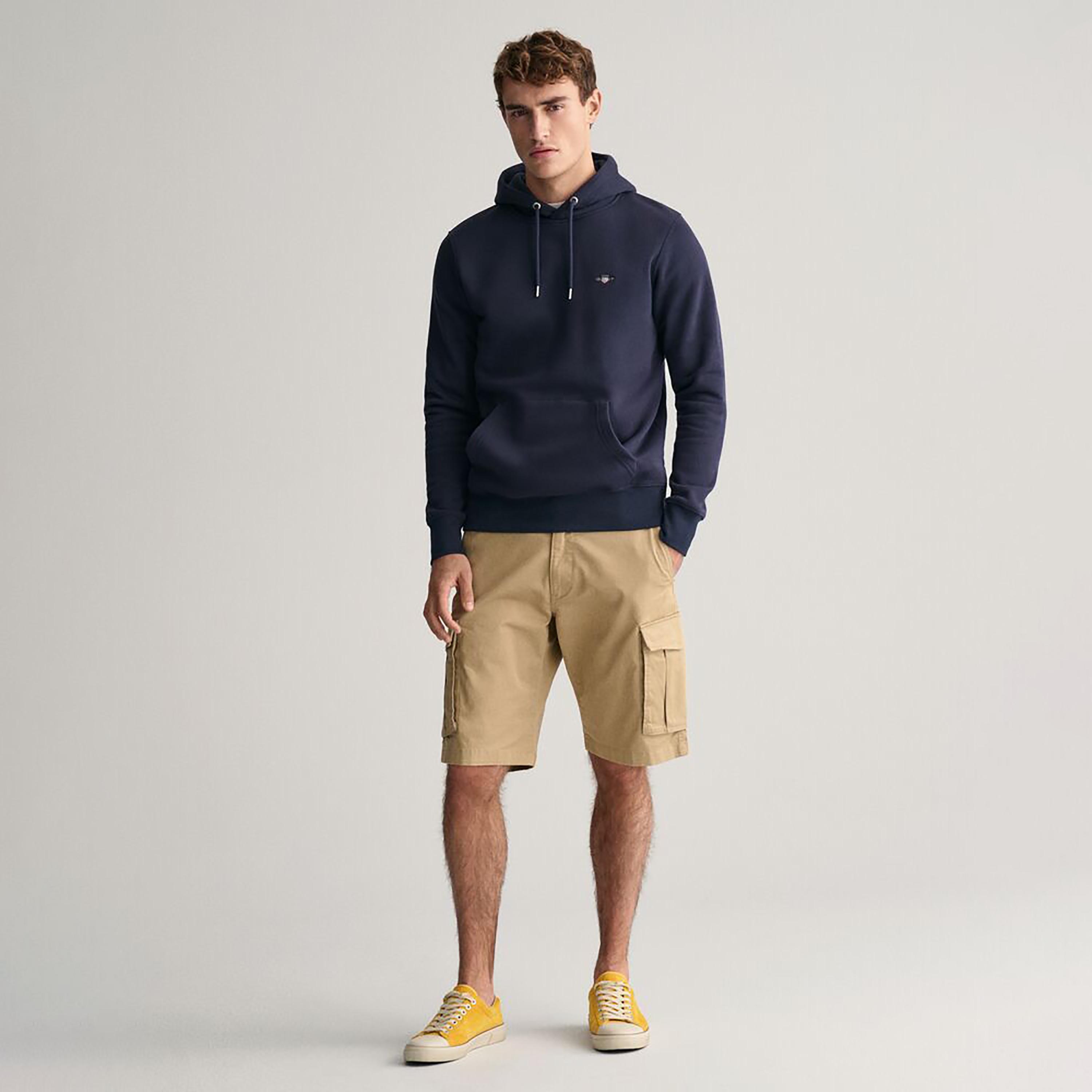 Gant Plain Mid-Rise Button Closure Men Cargo Shorts-men-clothing-bottoms-shorts-image-2