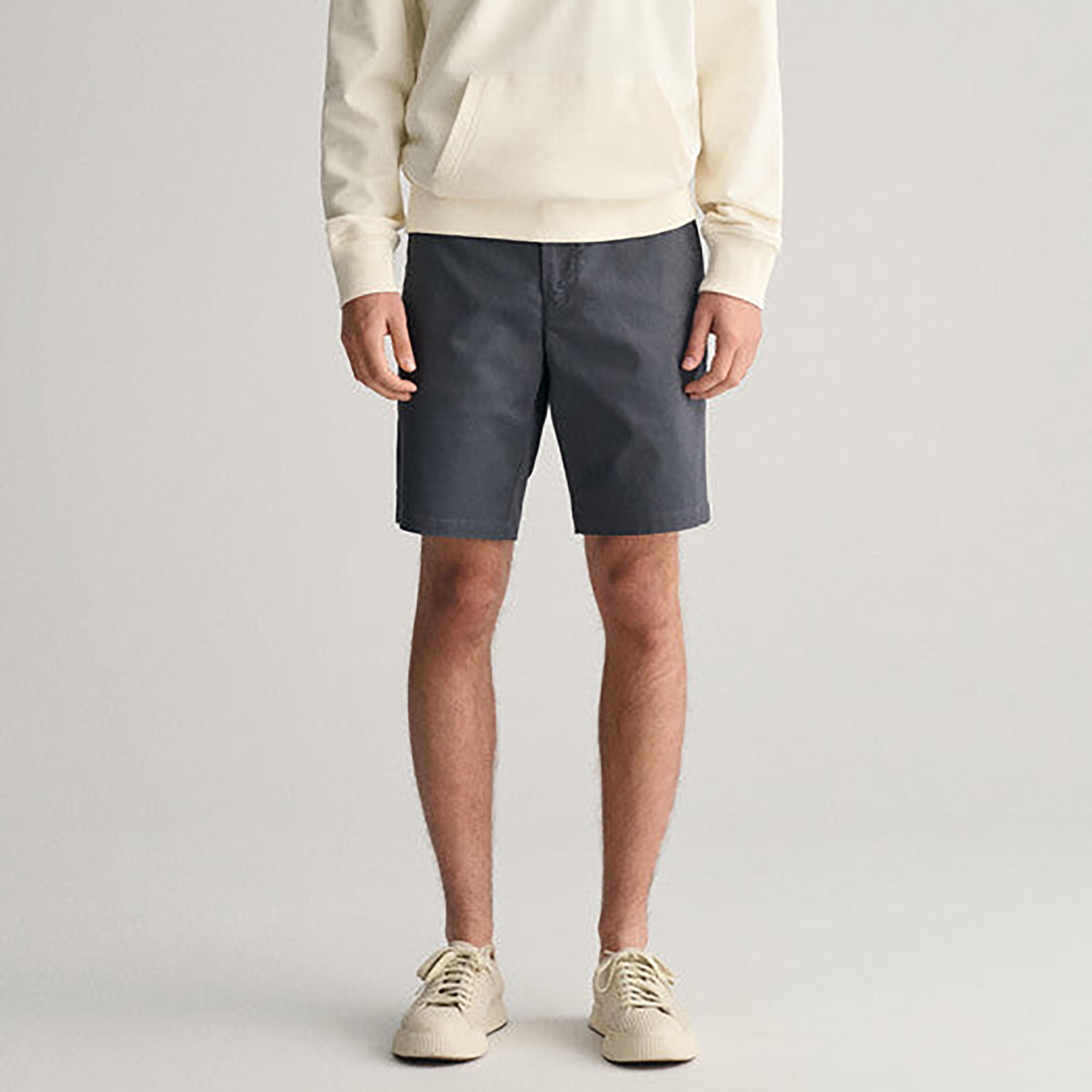 Gant Plain Mid-Rise Button Closure Men Shorts-men-clothing-bottoms-shorts-image-1