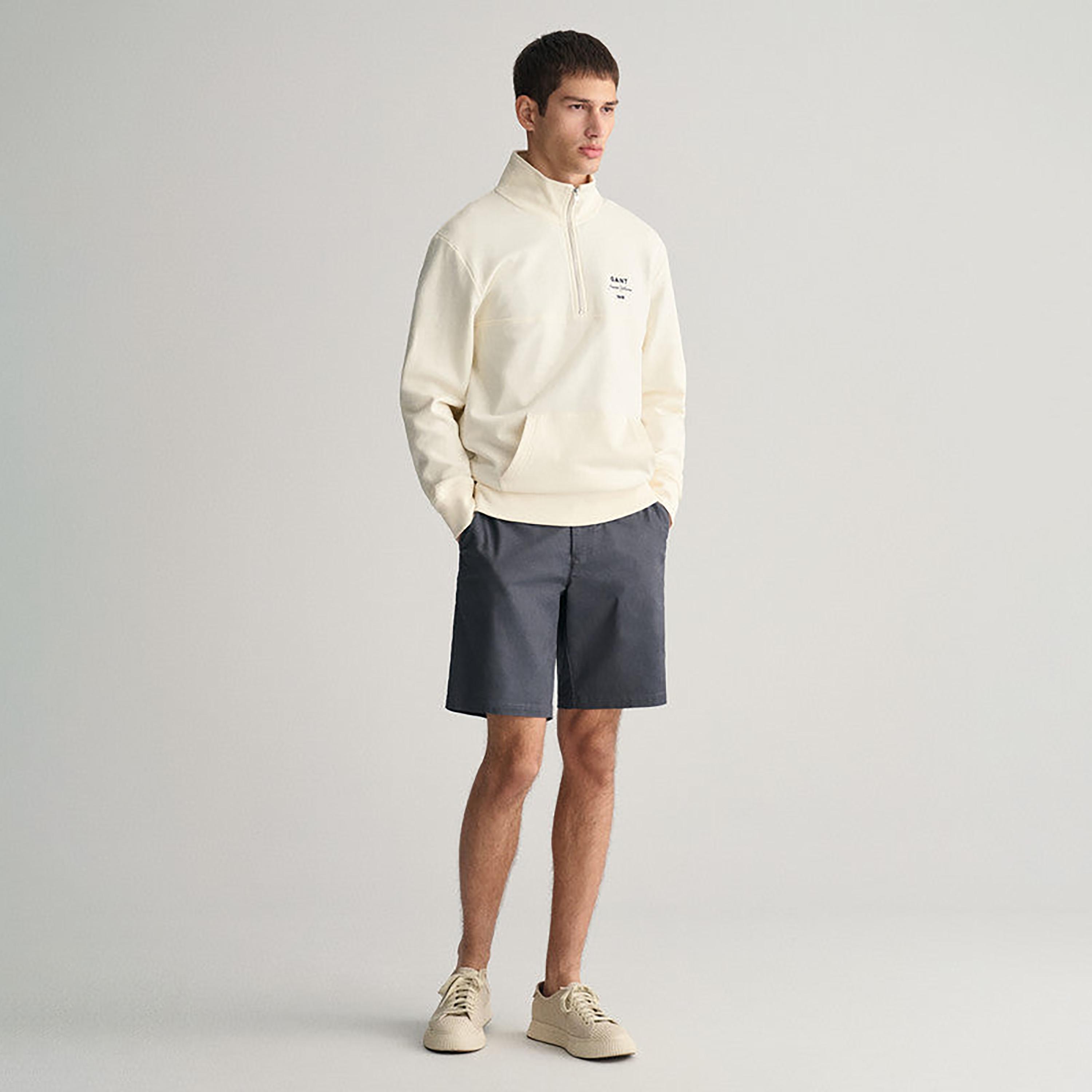 Gant Plain Mid-Rise Button Closure Men Shorts-men-clothing-bottoms-shorts-image-2