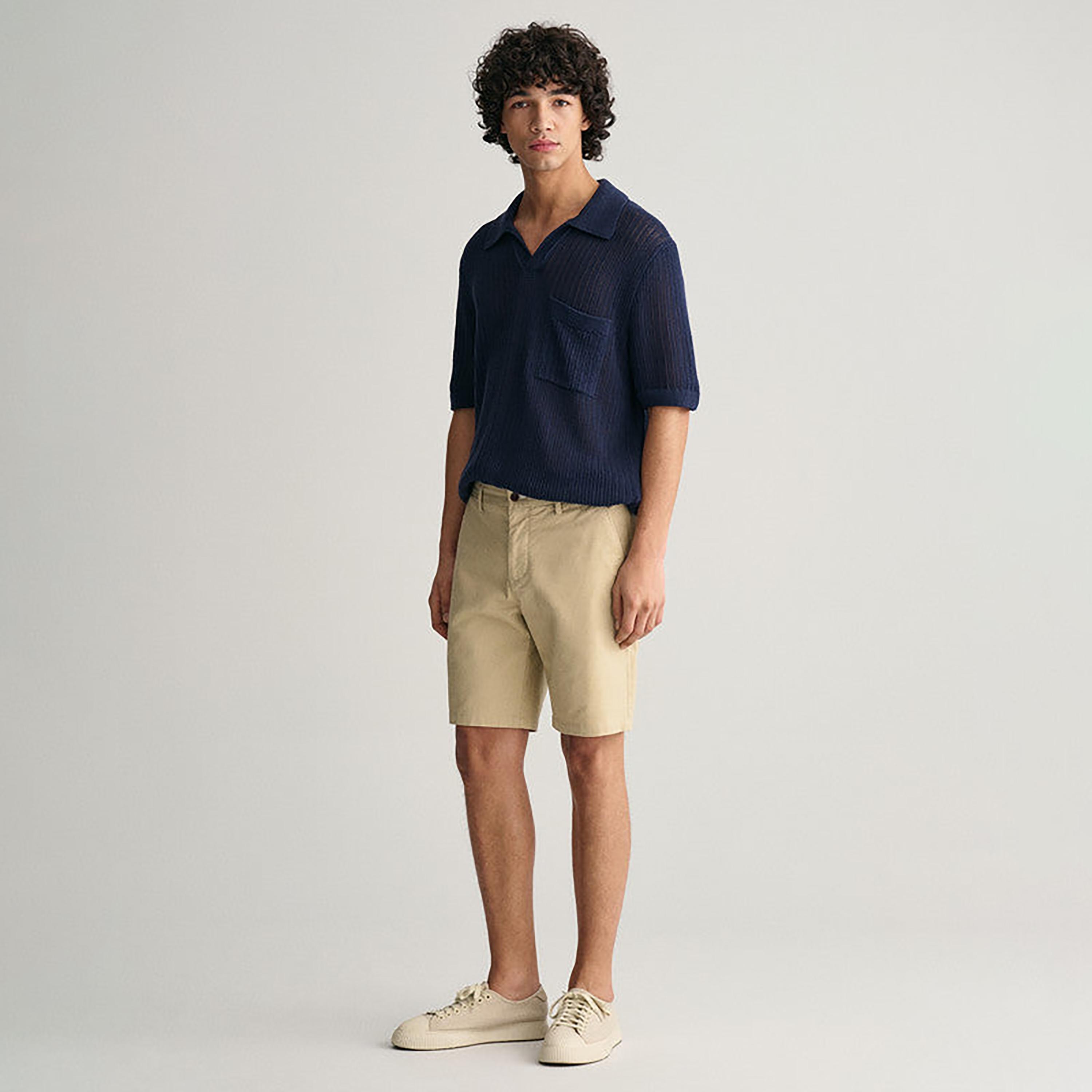 Gant Plain Mid-Rise Button Closure Men Shorts-men-clothing-bottoms-shorts-image-5