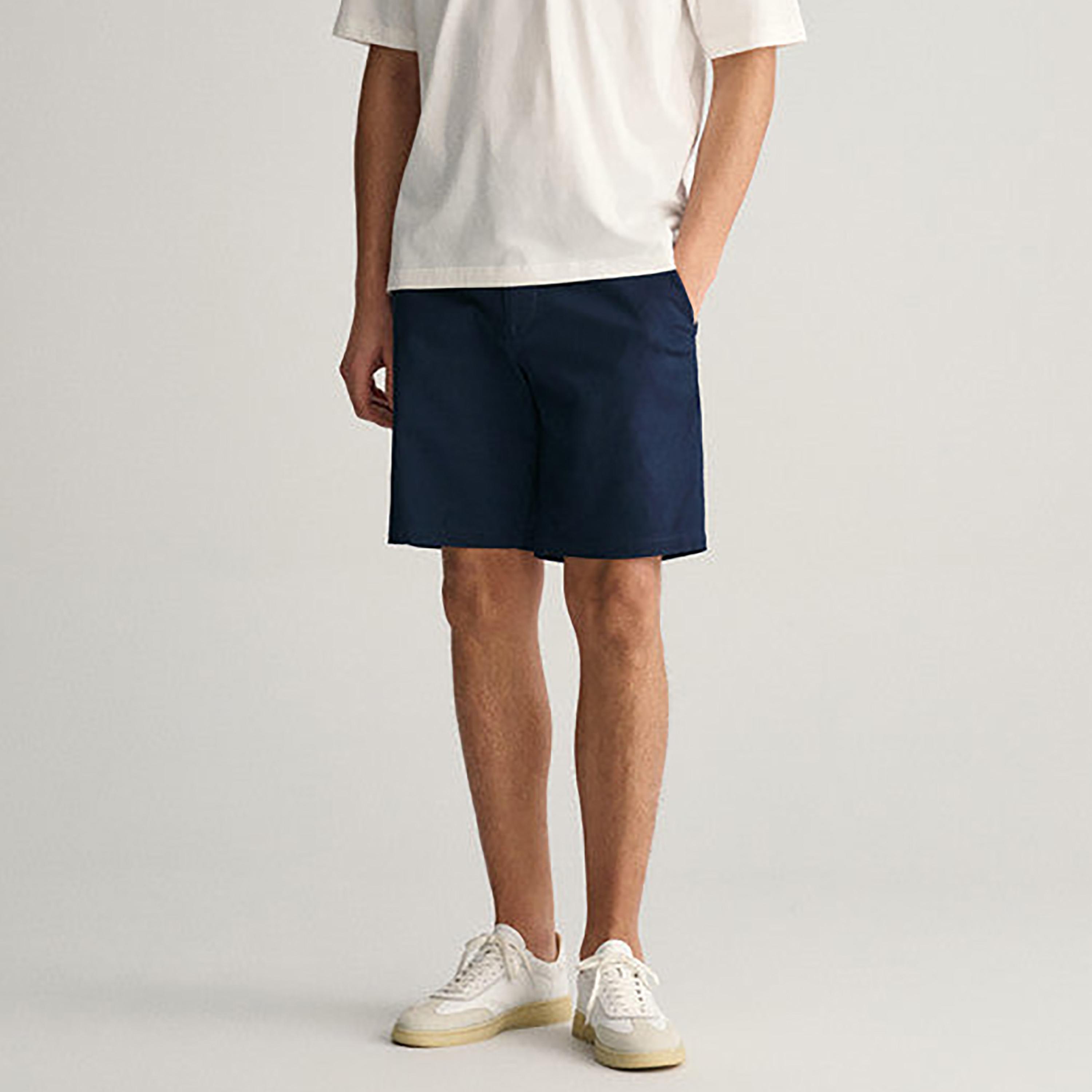 Gant Plain Mid-Rise Button Closure Men Shorts-men-clothing-bottoms-shorts-image-1