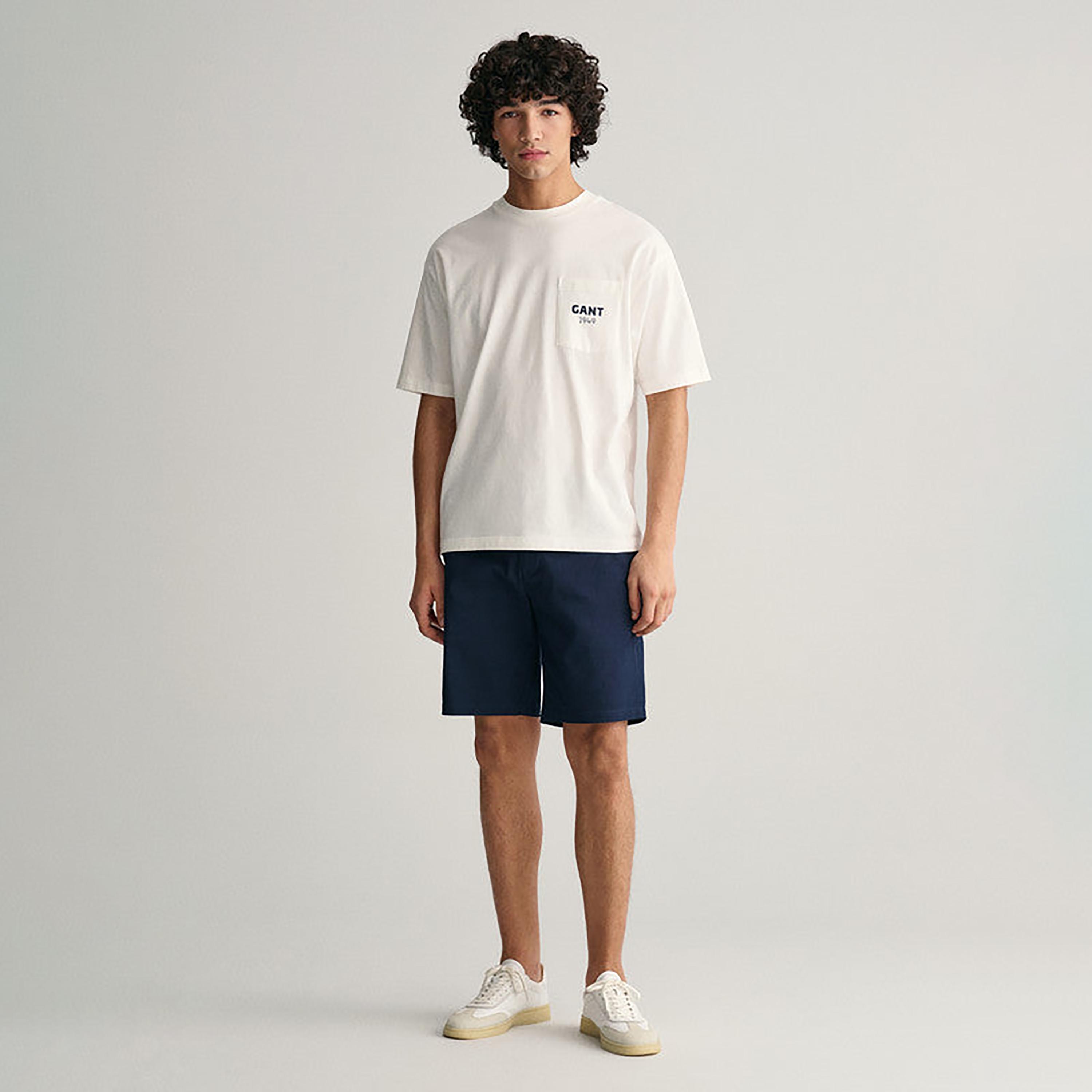 Gant Plain Mid-Rise Button Closure Men Shorts-men-clothing-bottoms-shorts-image-2