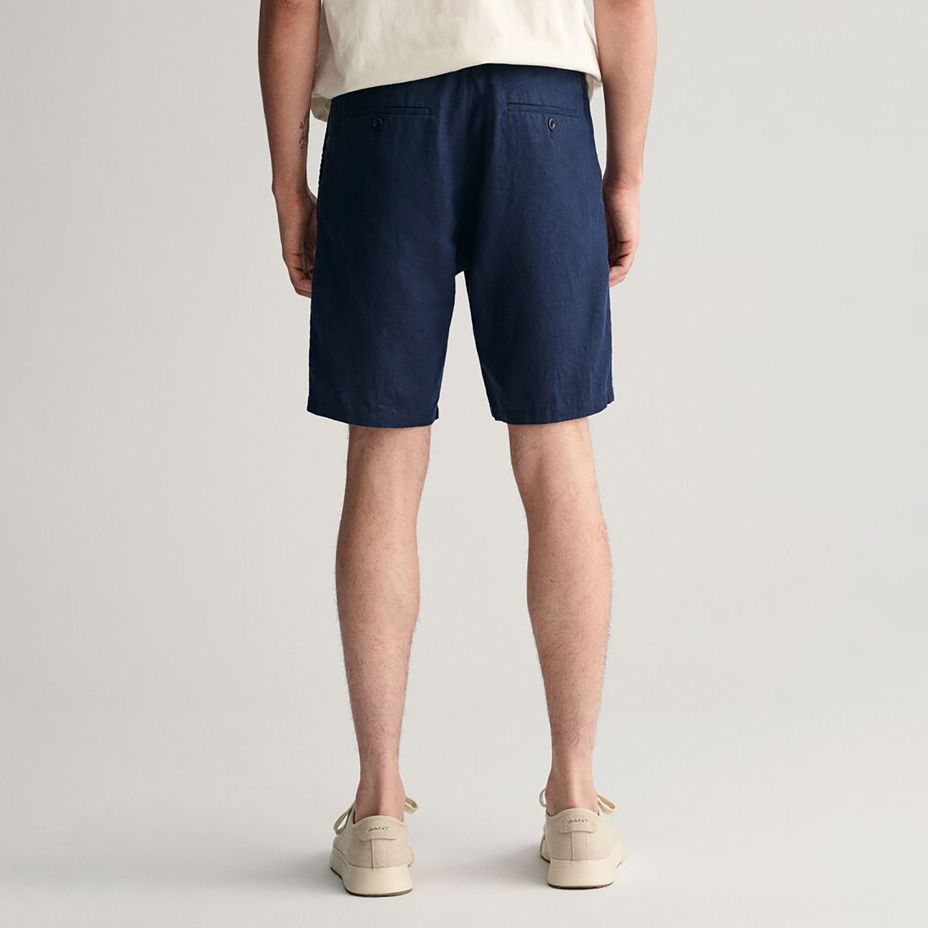 Gant Plain Mid-Rise Slanted Pocket Drawstring Shorts-men-clothing-bottoms-shorts-image-10