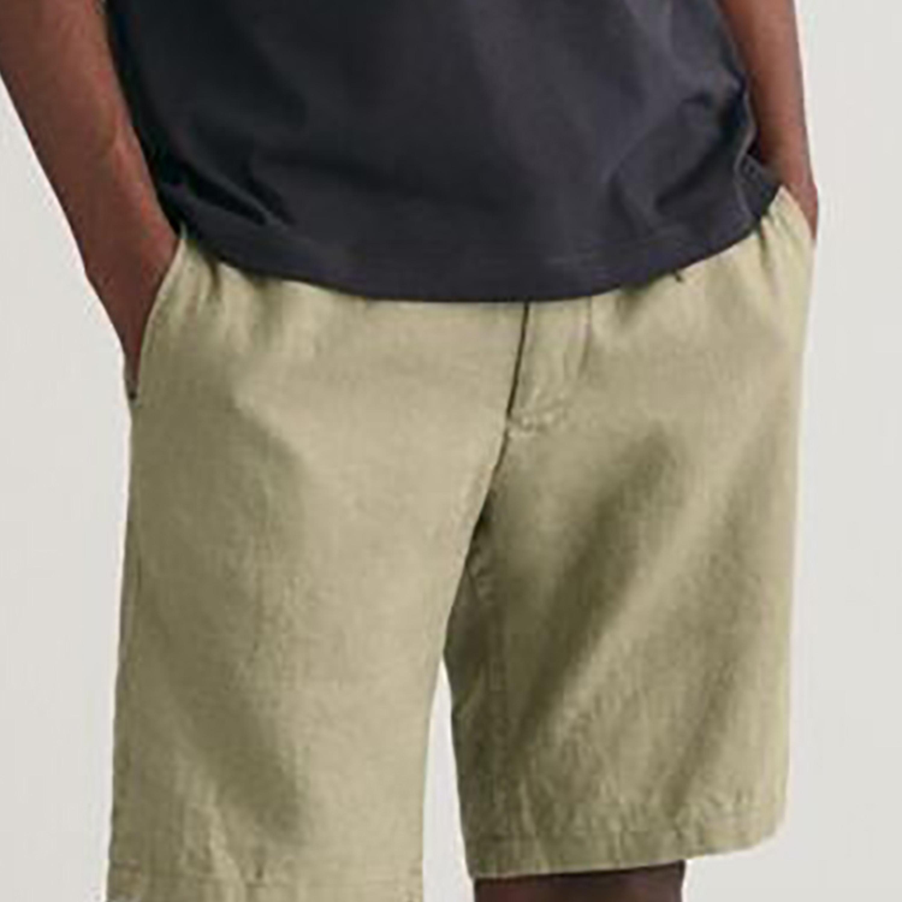 Gant Plain Mid-Rise Slanted Pocket Drawstring Shorts-men-clothing-bottoms-shorts-image-3