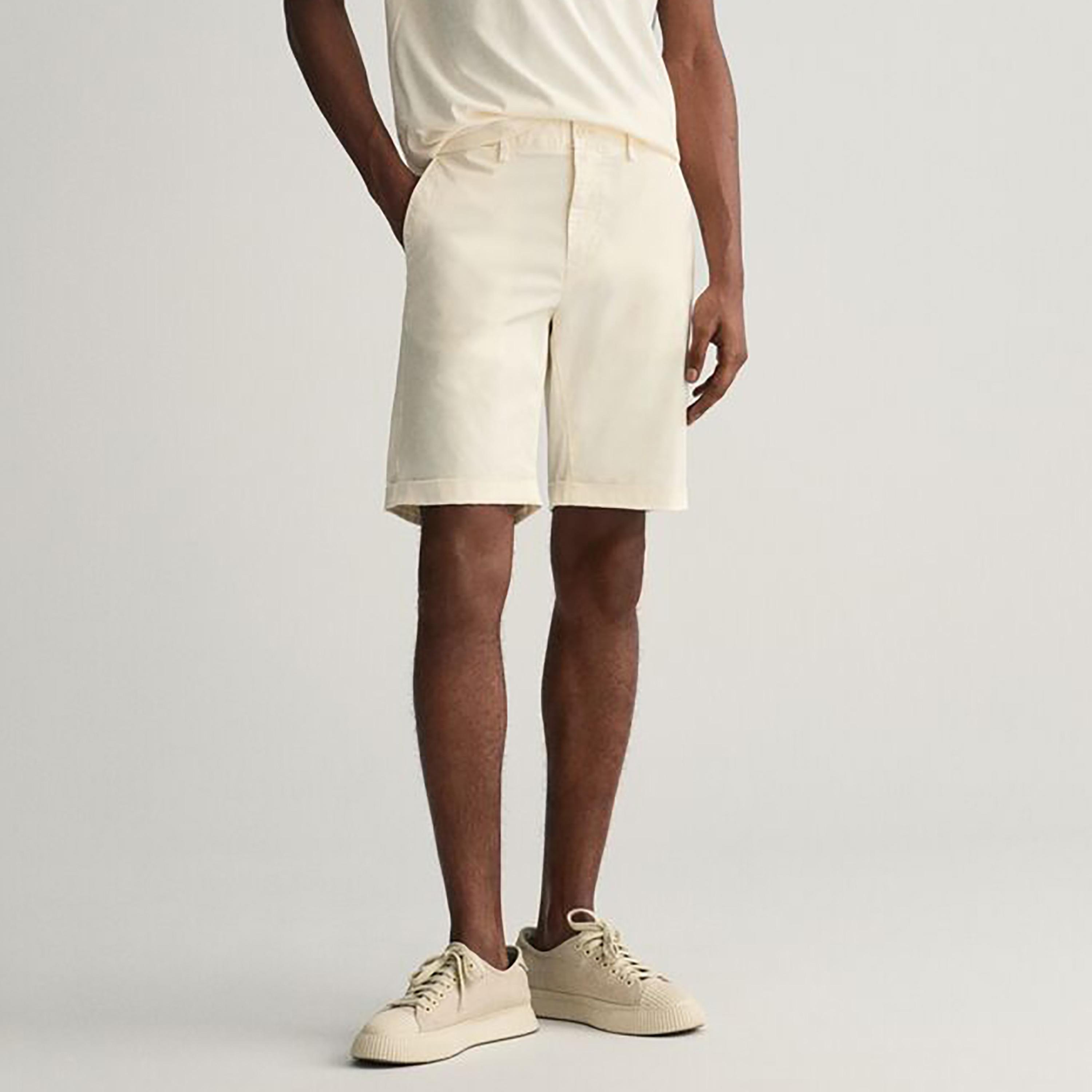 Gant Plain Mid-Rise Button Closure Men Shorts-men-clothing-bottoms-shorts-image-1