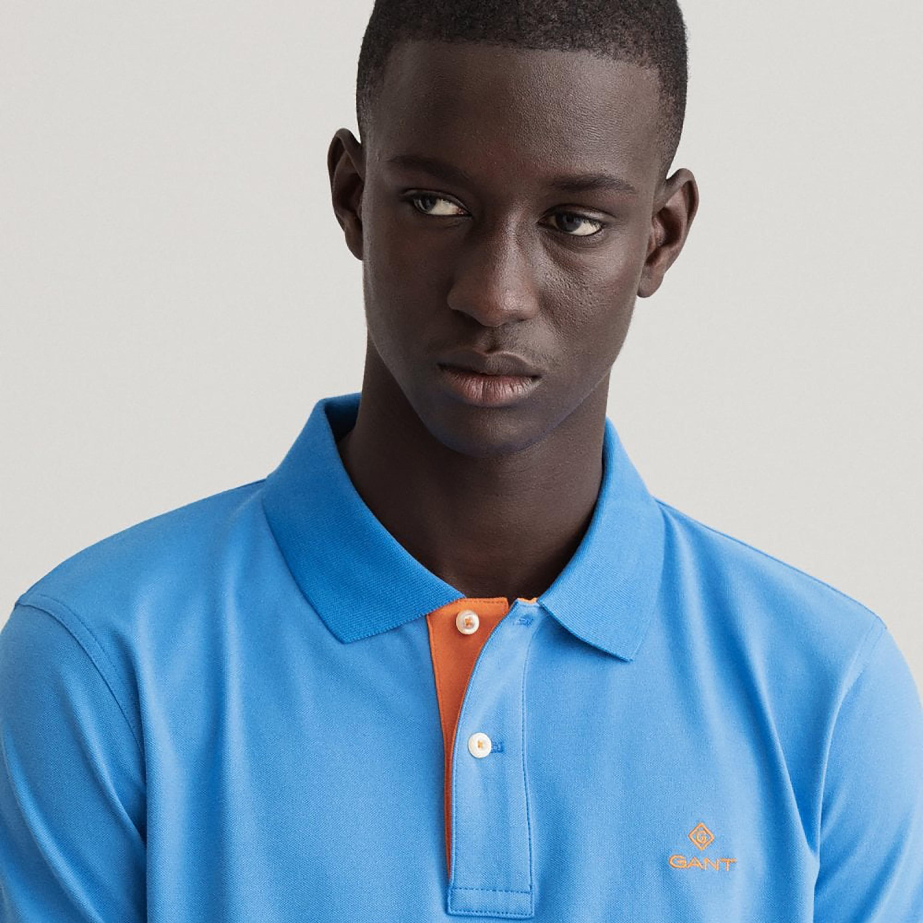 تي-شيرت بولو من جانت لوجو بأكمام قصيرة وياقة-men-clothing-tshirtsandpolos-polos-image-3