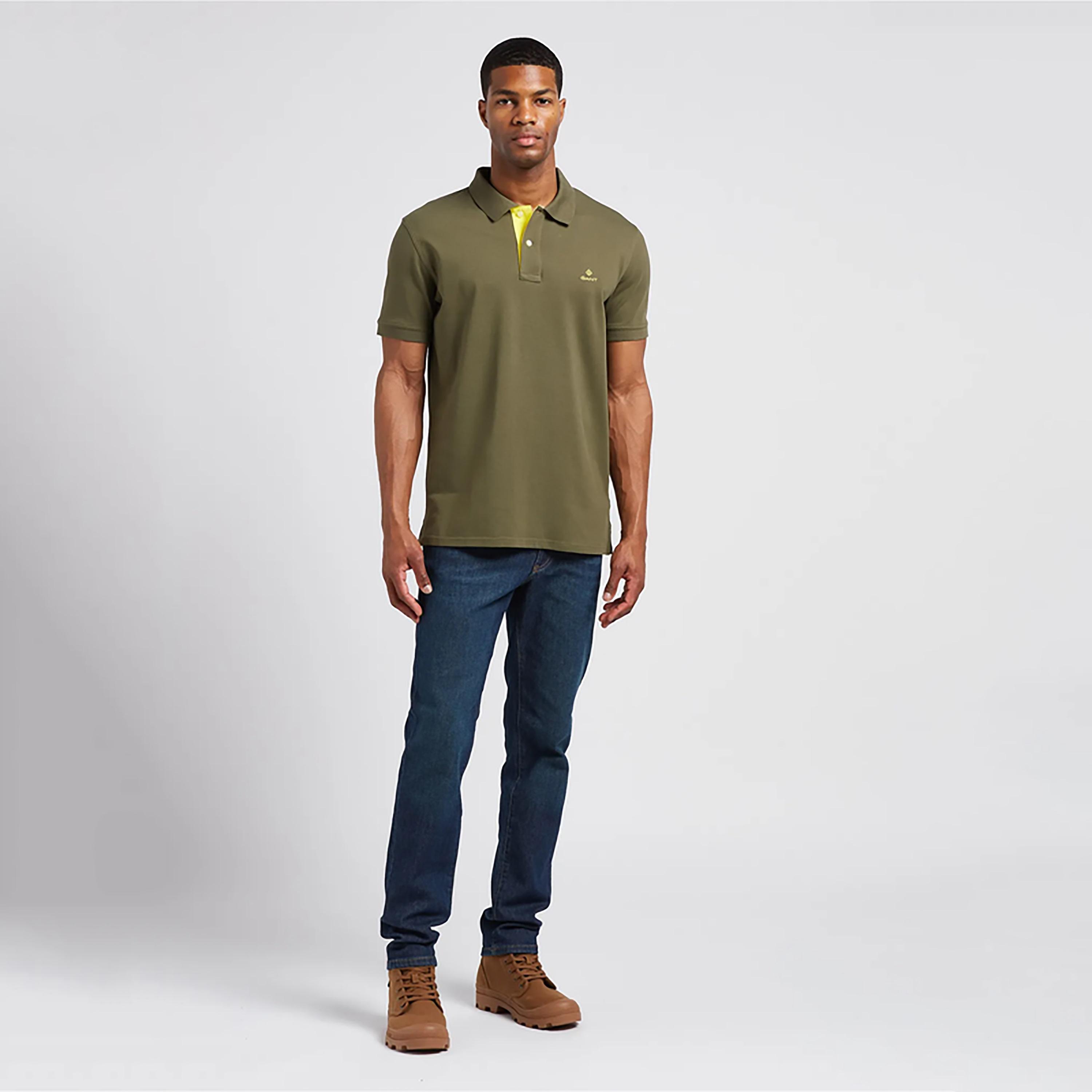 تي-شيرت بولو من جانت لوجو بأكمام قصيرة وياقة-men-clothing-tshirtsandpolos-polos-image-2