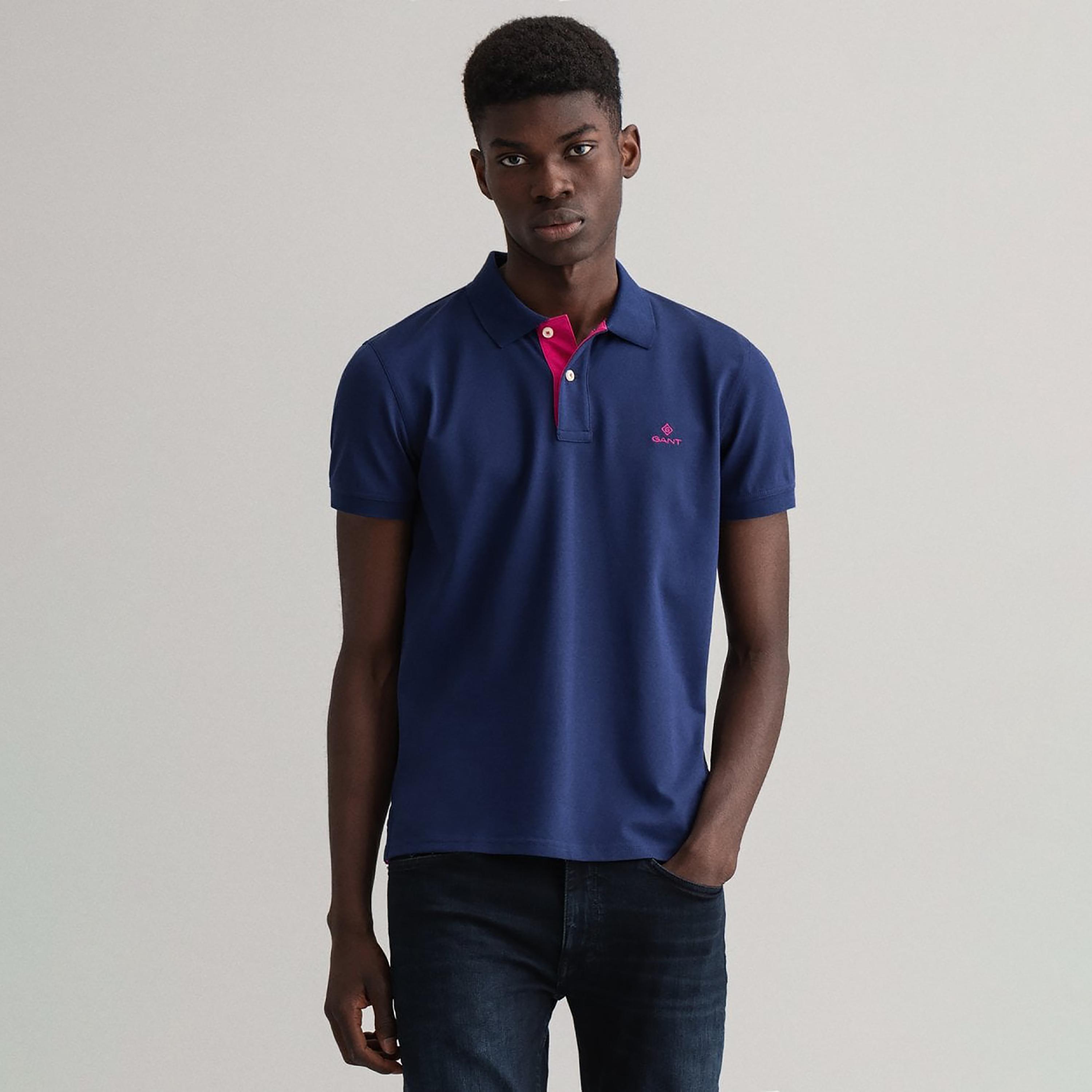 تي-شيرت بولو من جانت لوجو بأكمام قصيرة وياقة-men-clothing-tshirtsandpolos-polos-image-1