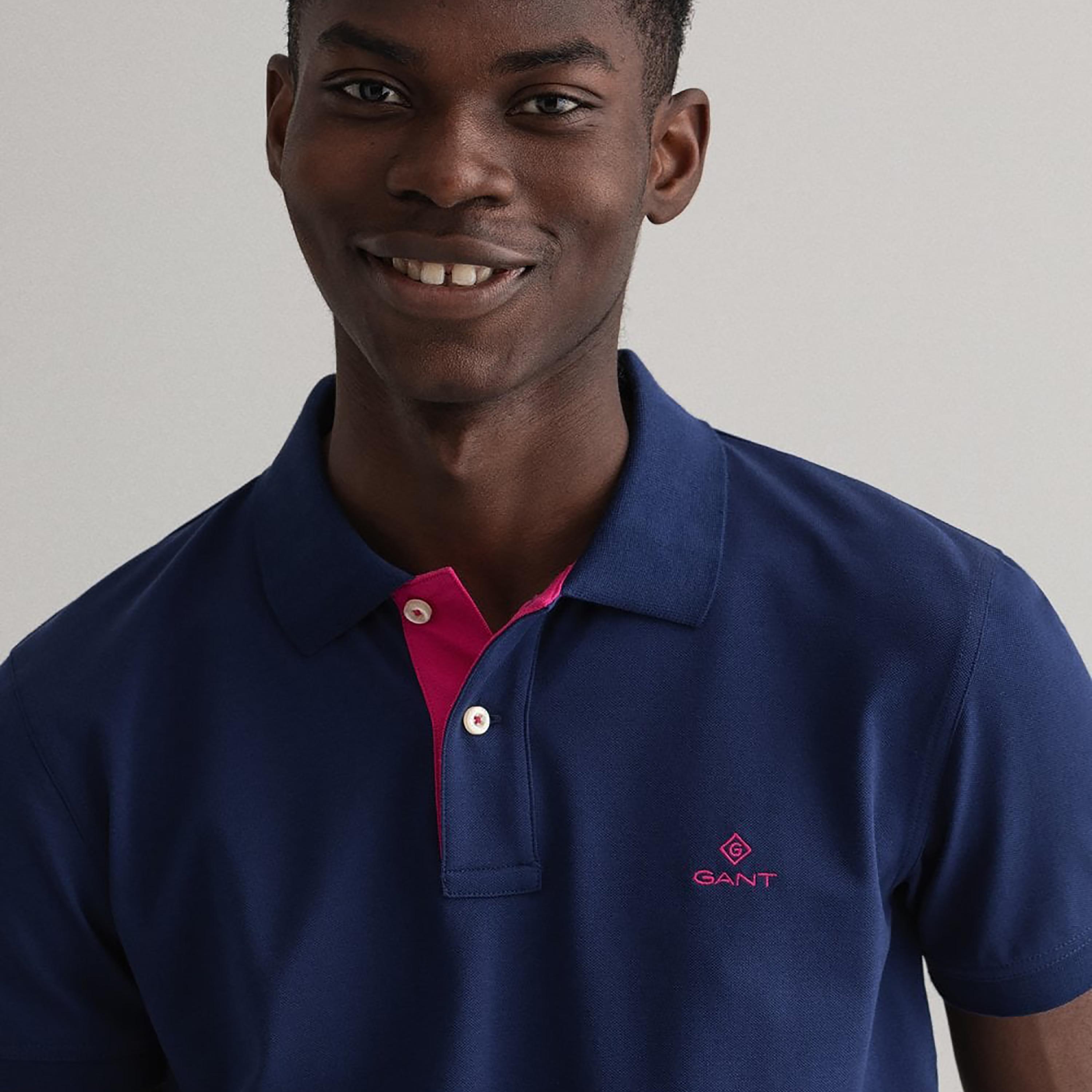 تي-شيرت بولو من جانت لوجو بأكمام قصيرة وياقة-men-clothing-tshirtsandpolos-polos-image-2